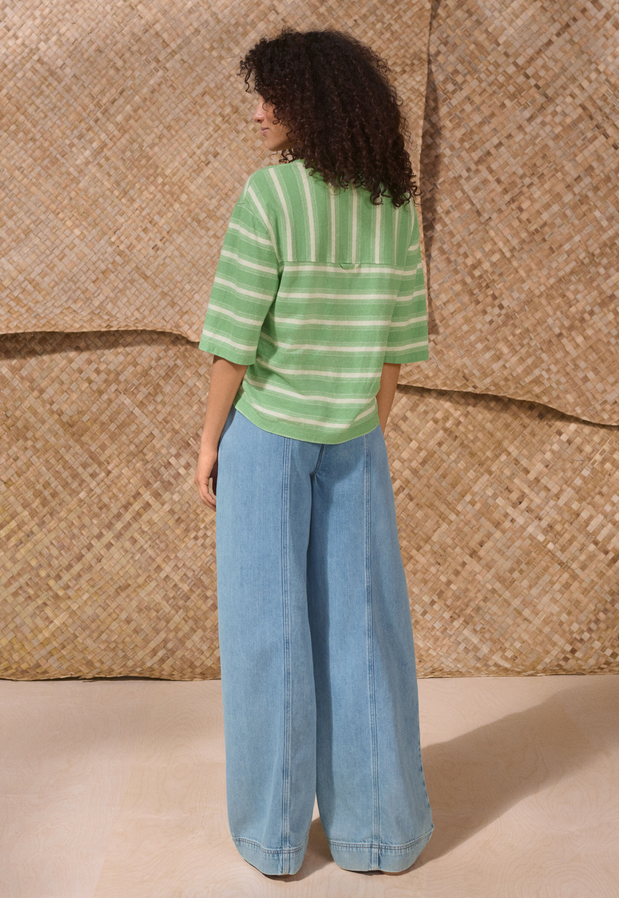 Drapey wide-leg jeans