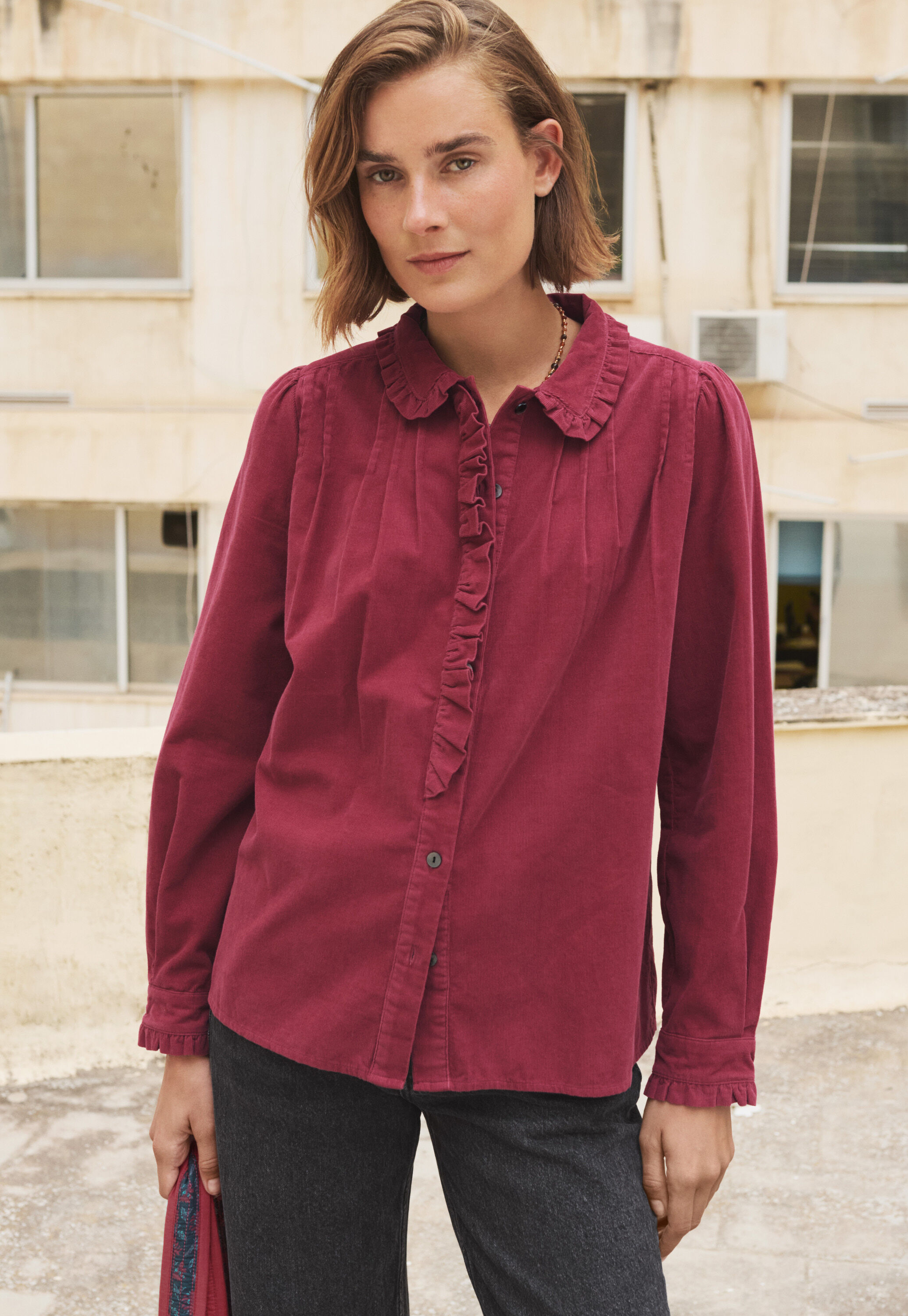 Pintuck blouse