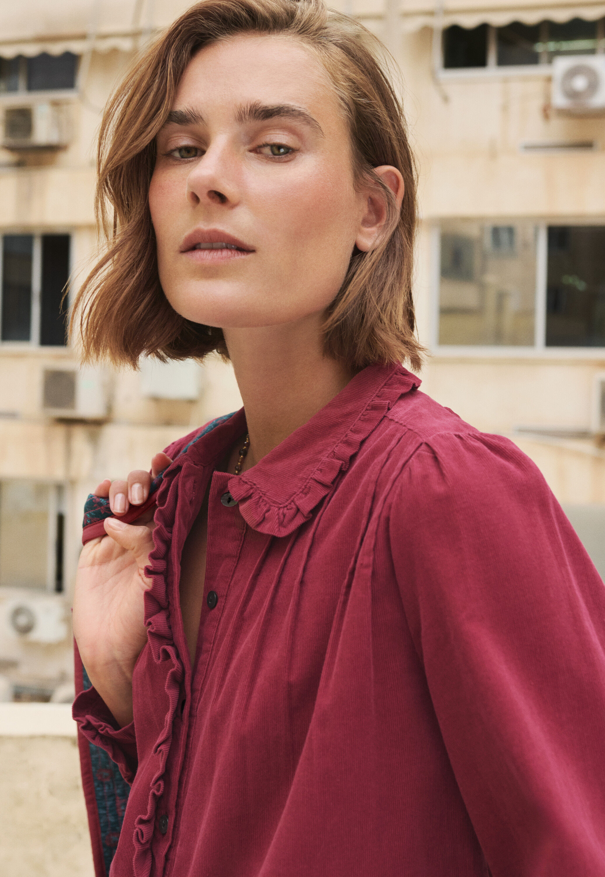 Pintuck blouse