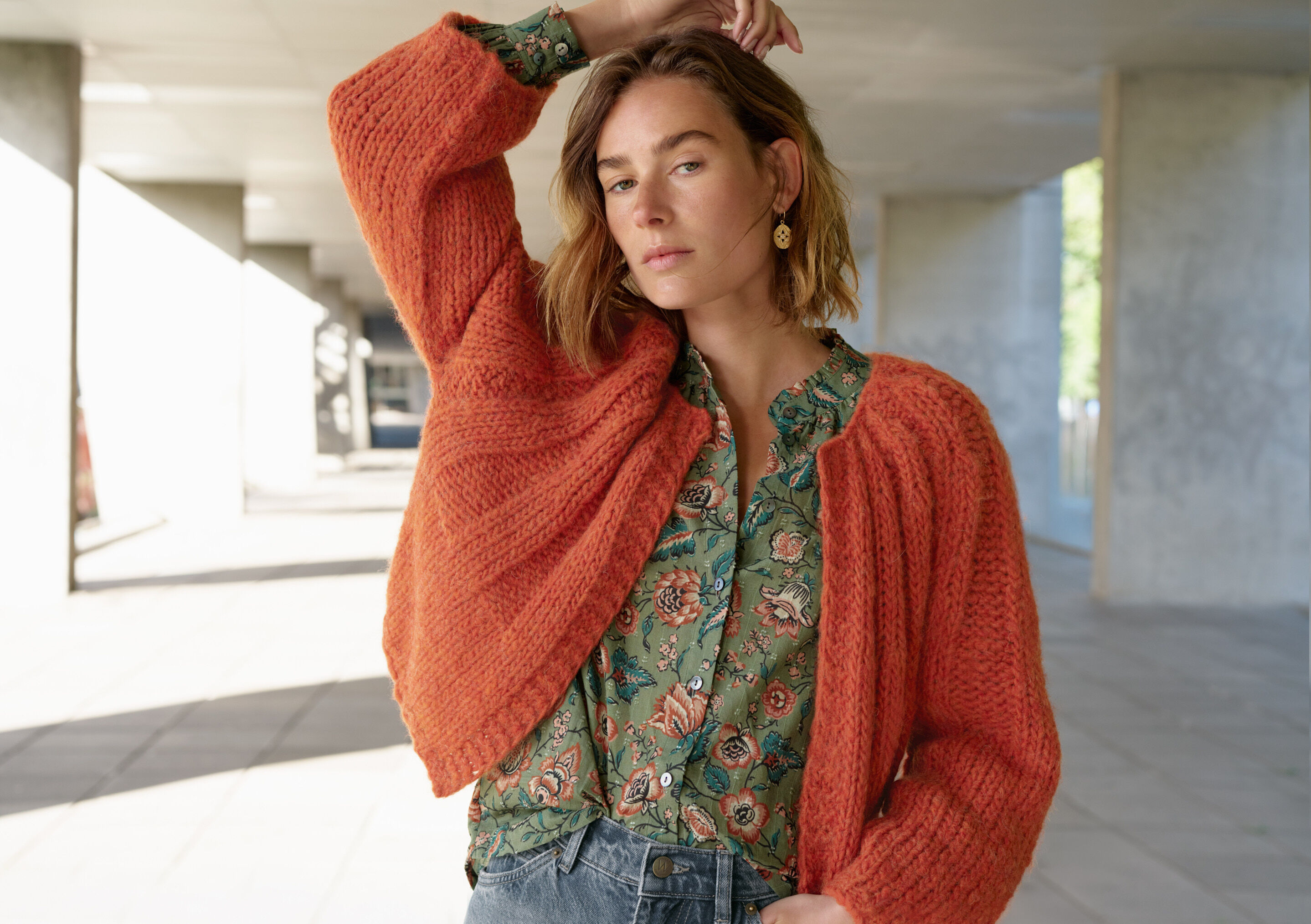 Hand-knit cardigan