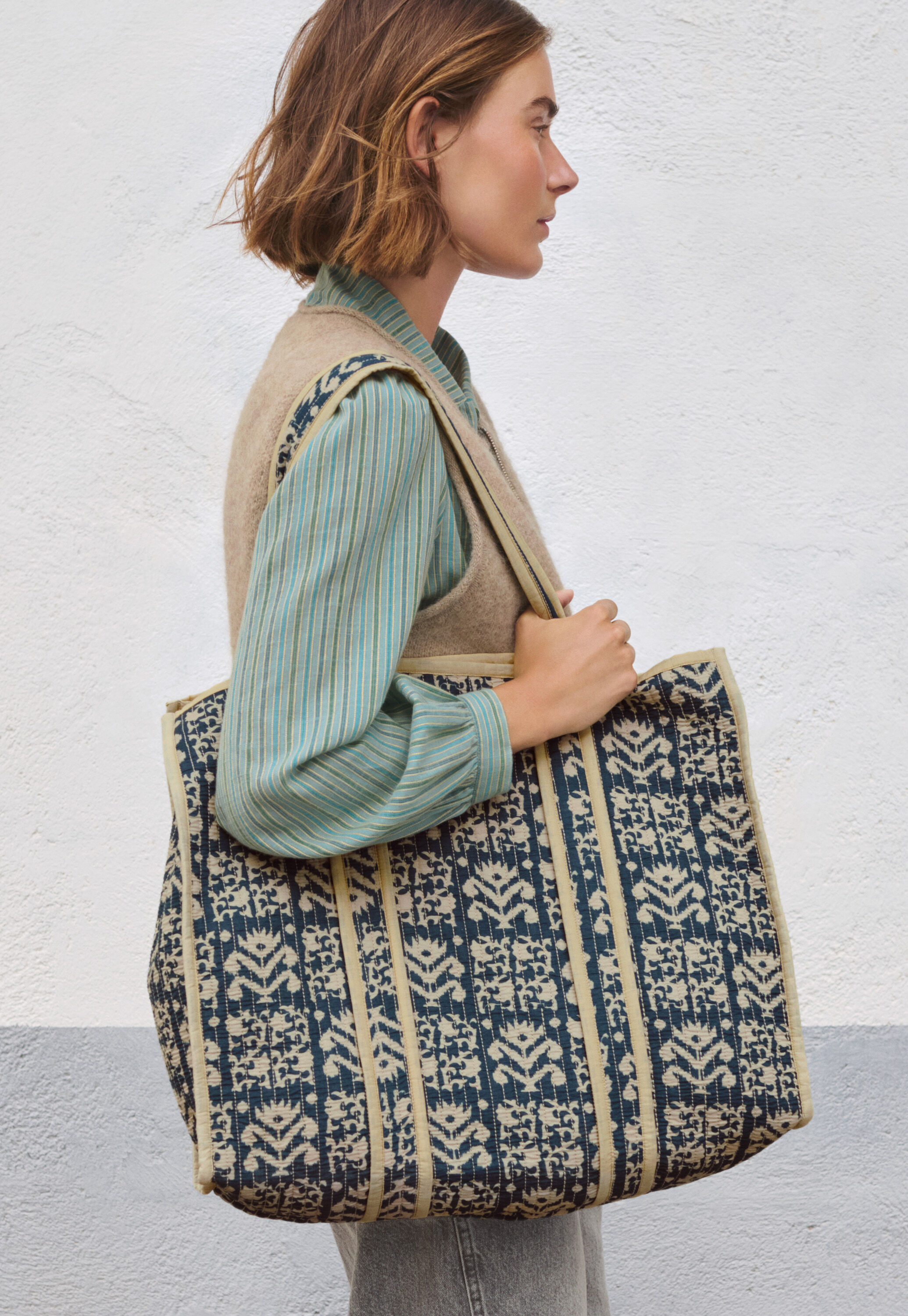 Printed quilted bag