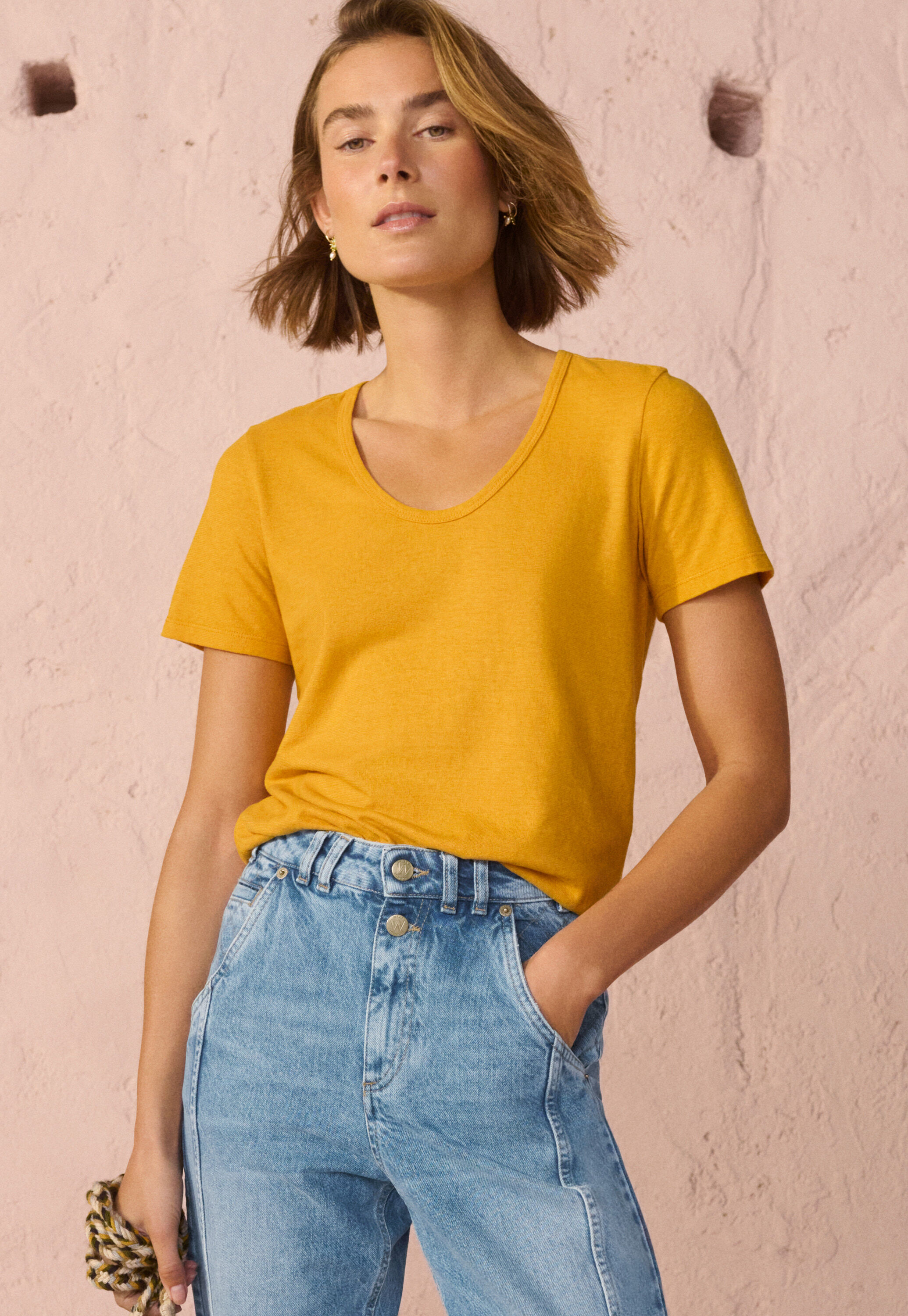 Scoop-neck T-shirt