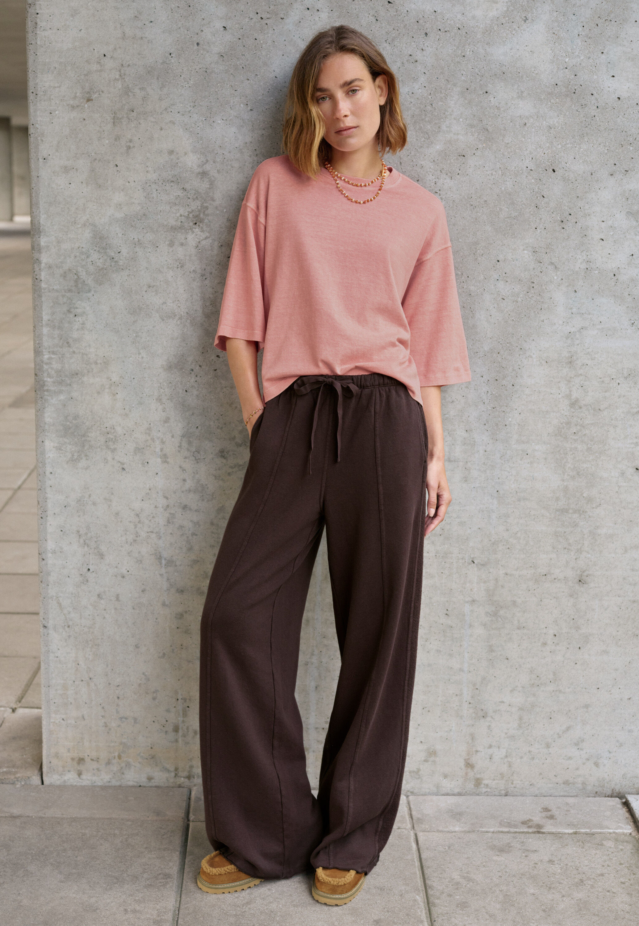 Wide-leg jogger, Espresso, large