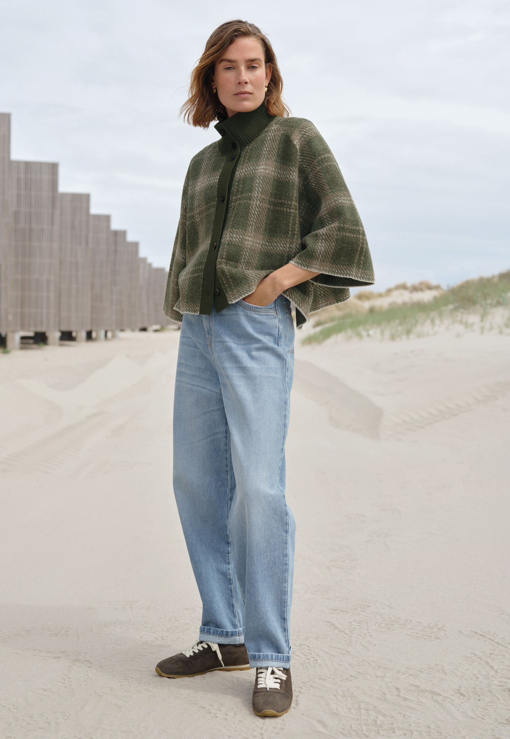Knitted cape