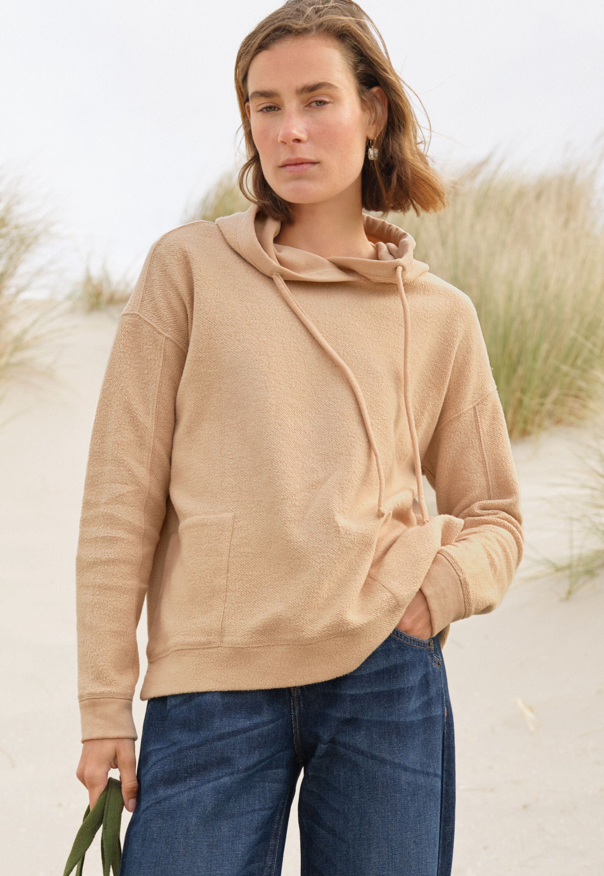 Fleece hoodie, Blossom, large