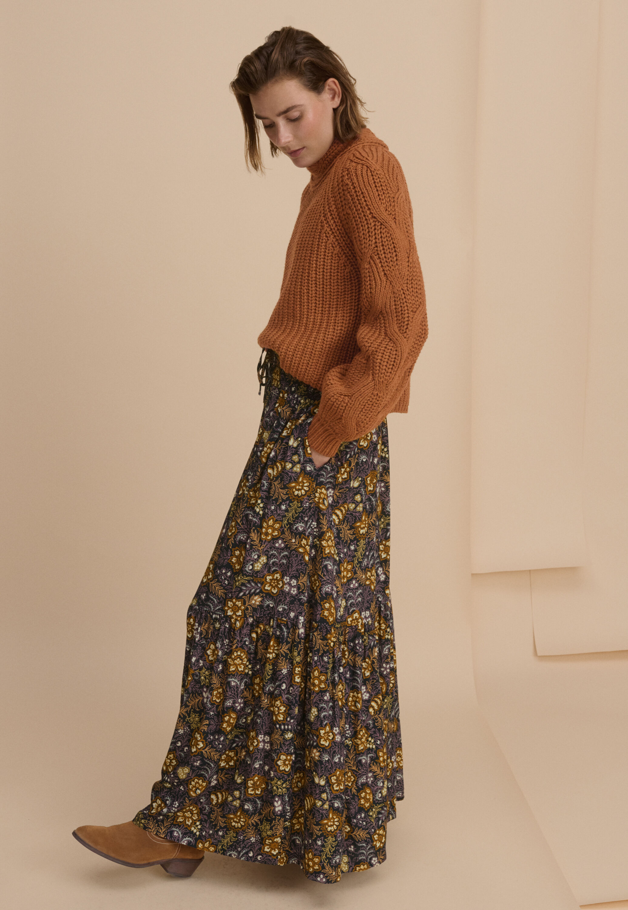 Cable-knit sweater