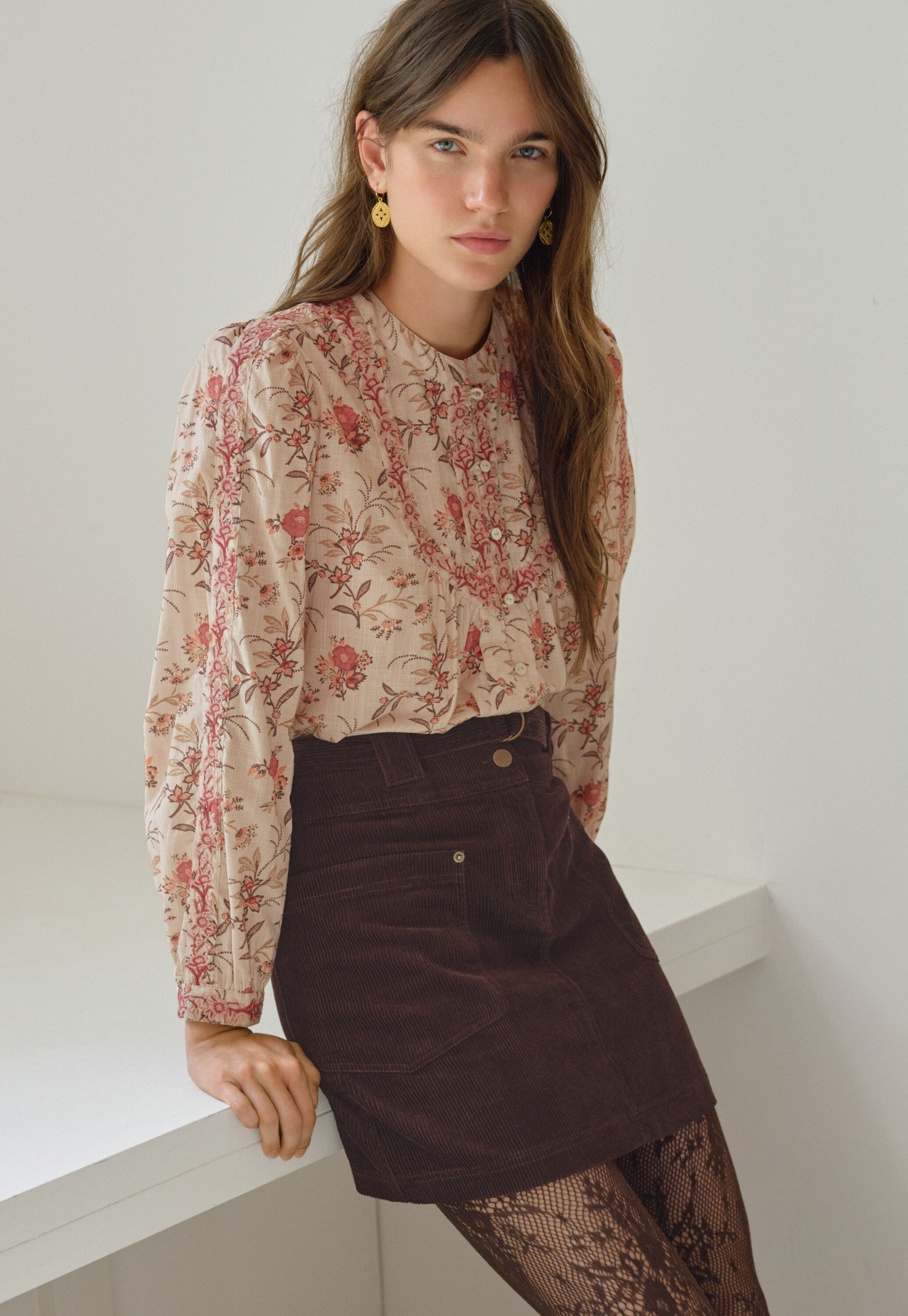 Printed maxi-skirt