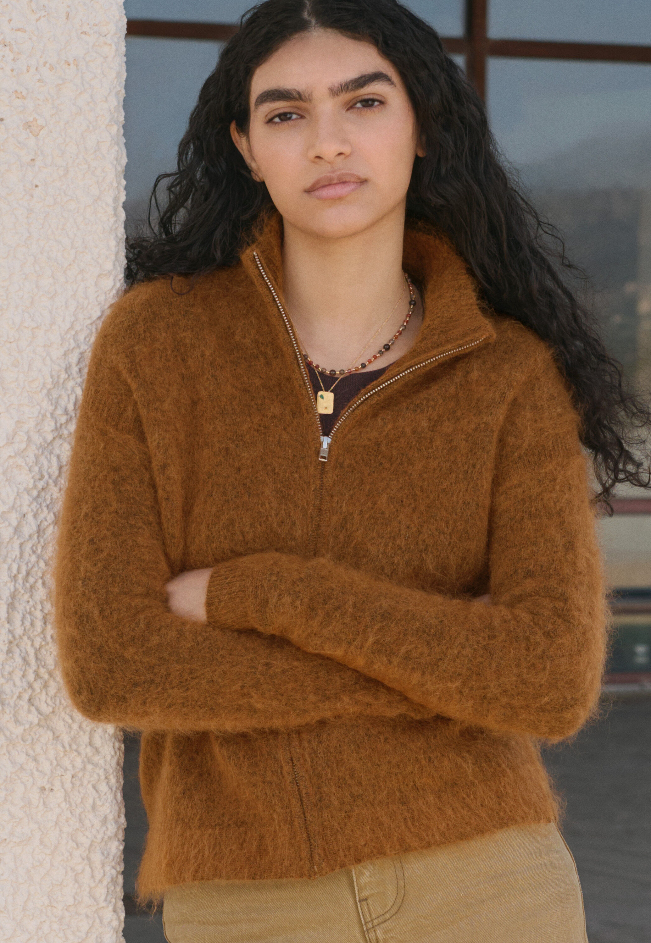 Zip-up sweater