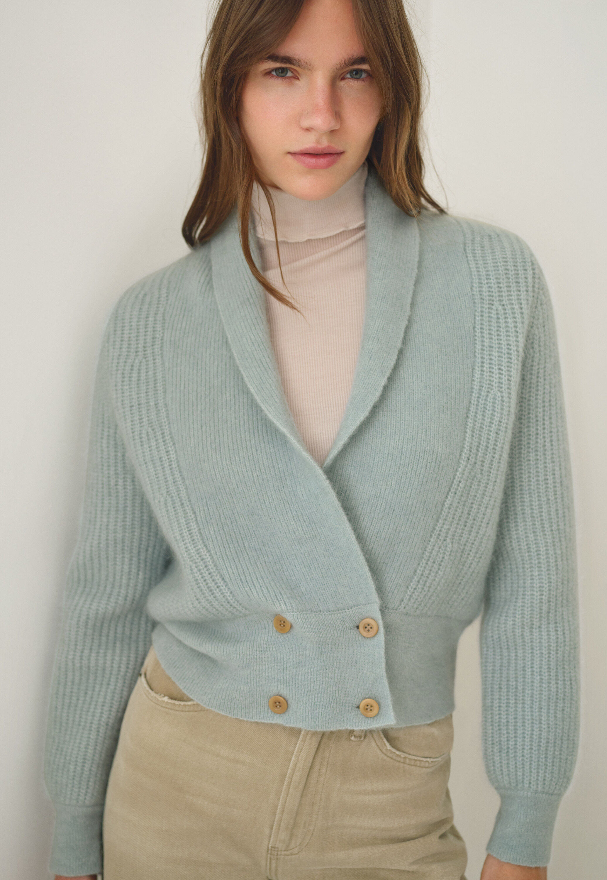 Reverse striped sweater