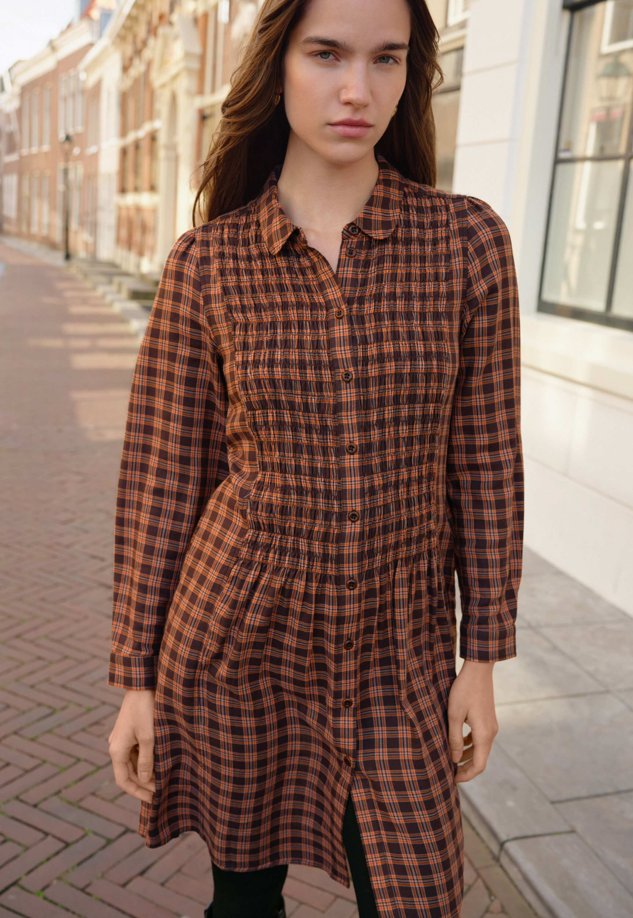 Reverse striped sweater