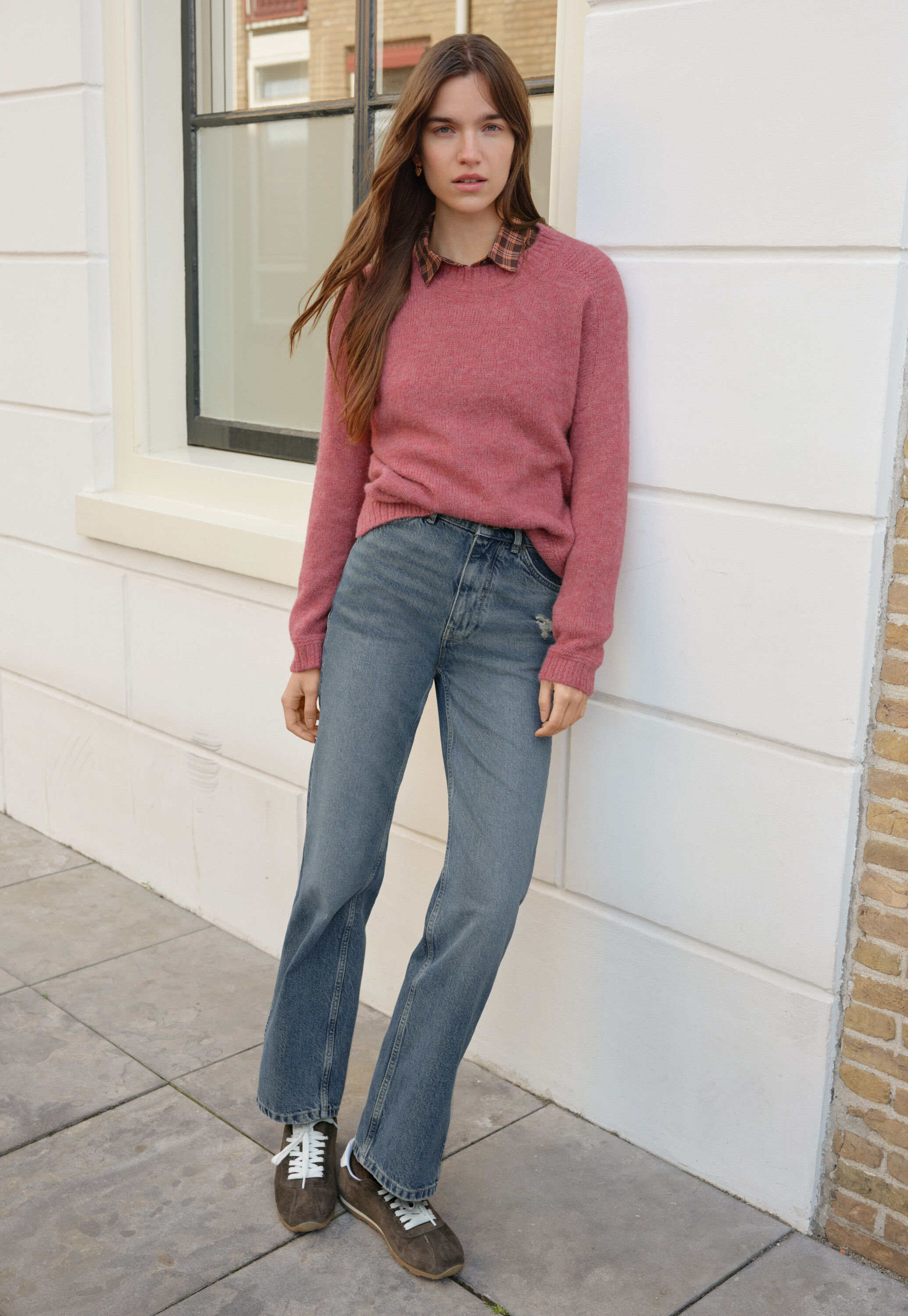 Waffle-stitch cardigan