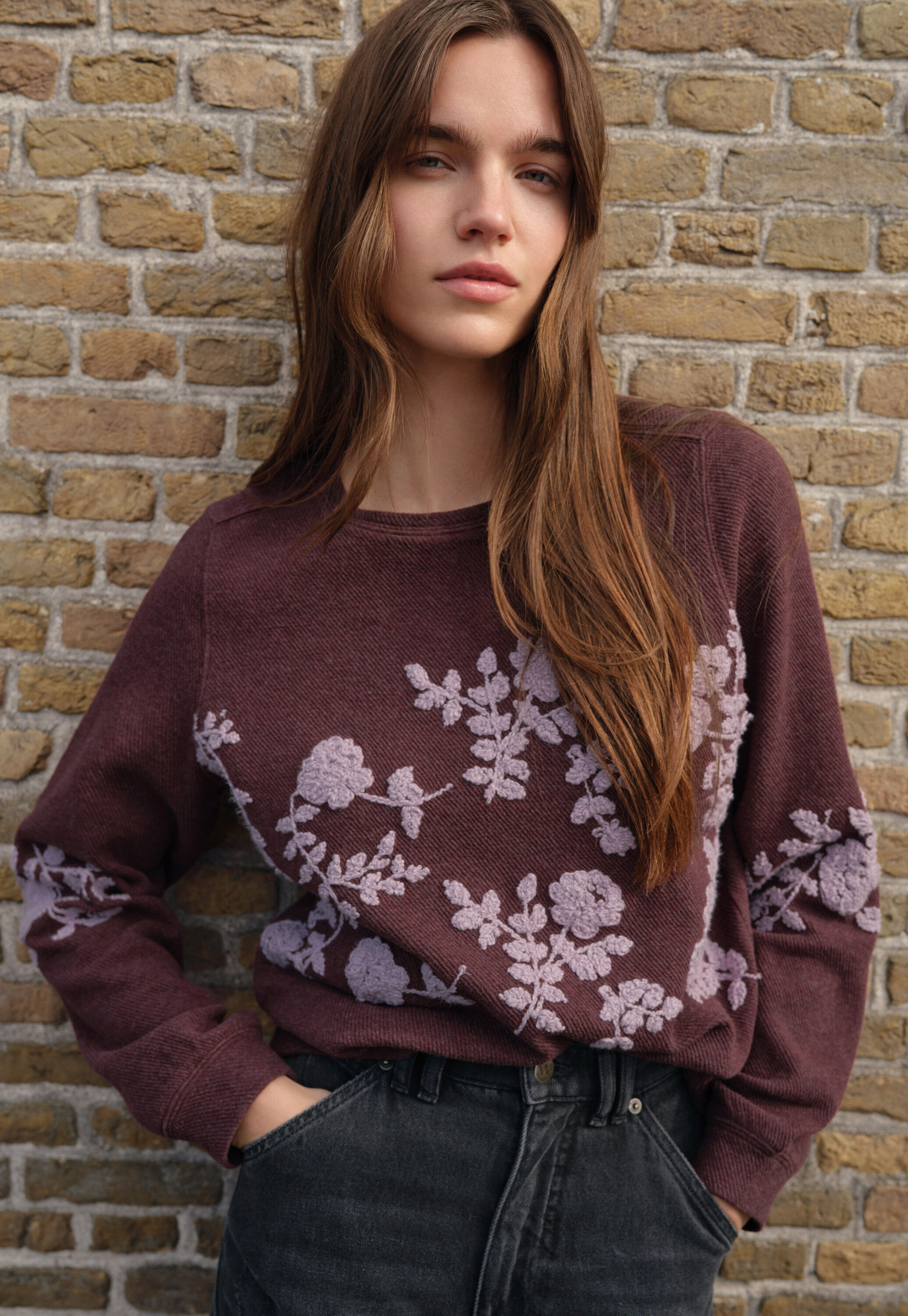 Embroidered sweatshirt