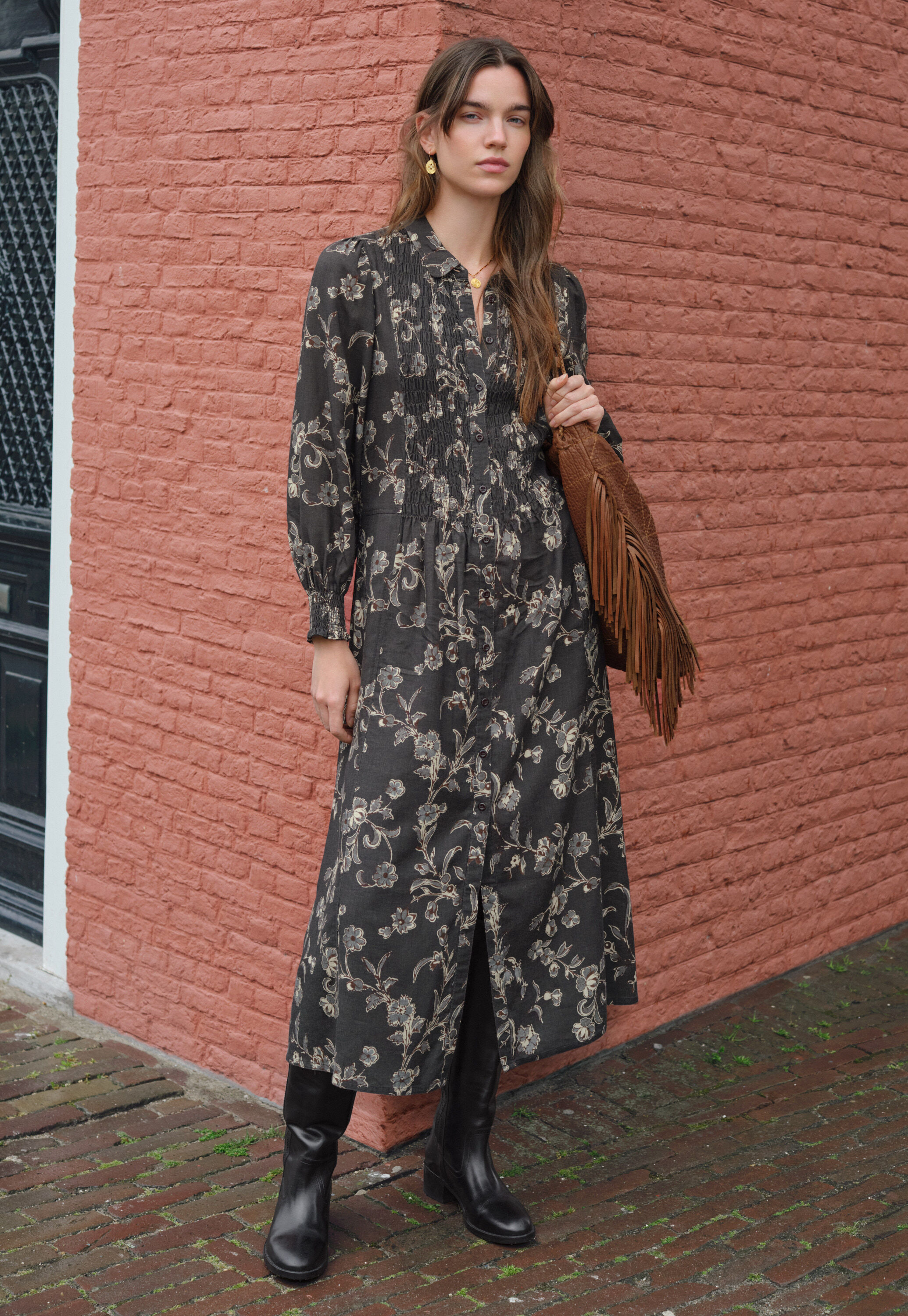Printed maxi-skirt