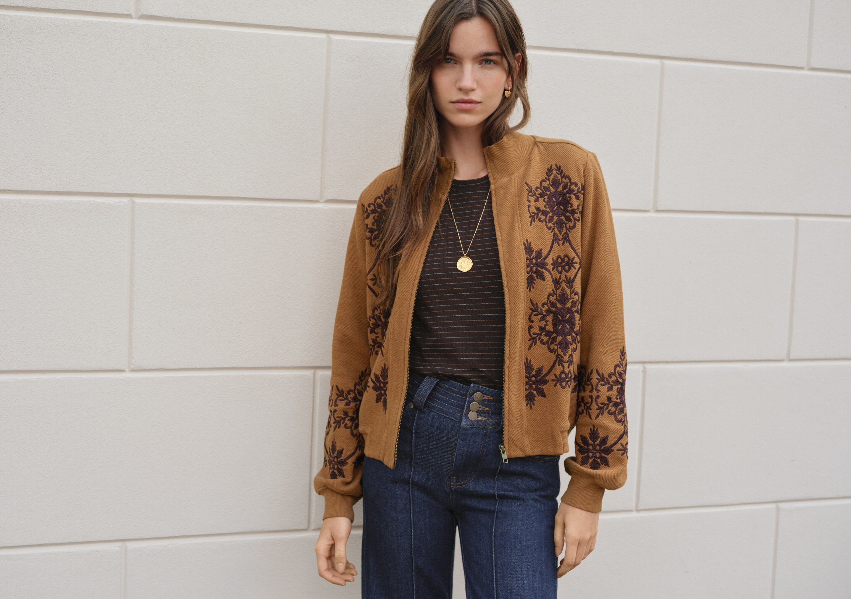 Waffle-stitch cardigan