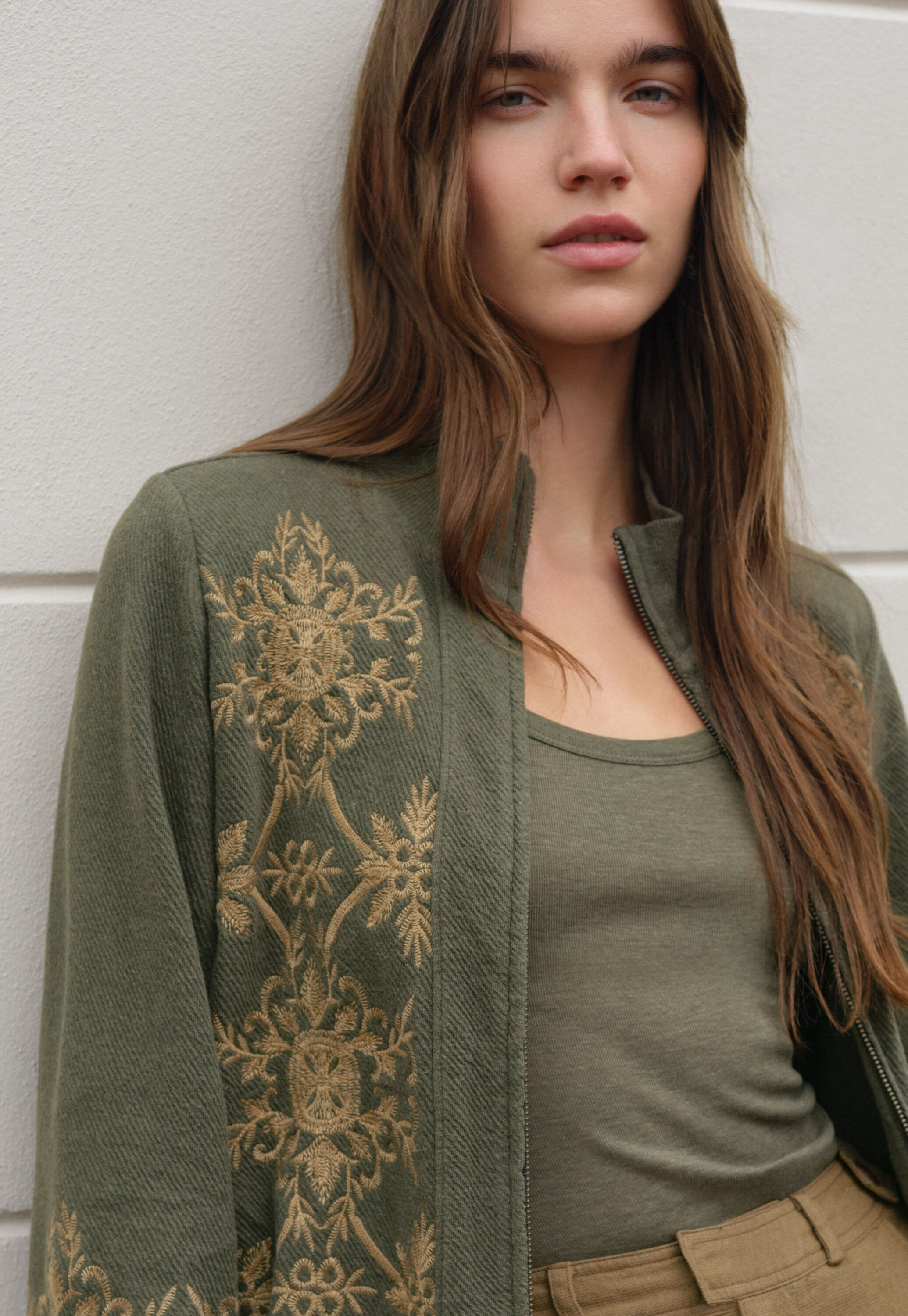 Waffle-stitch cardigan