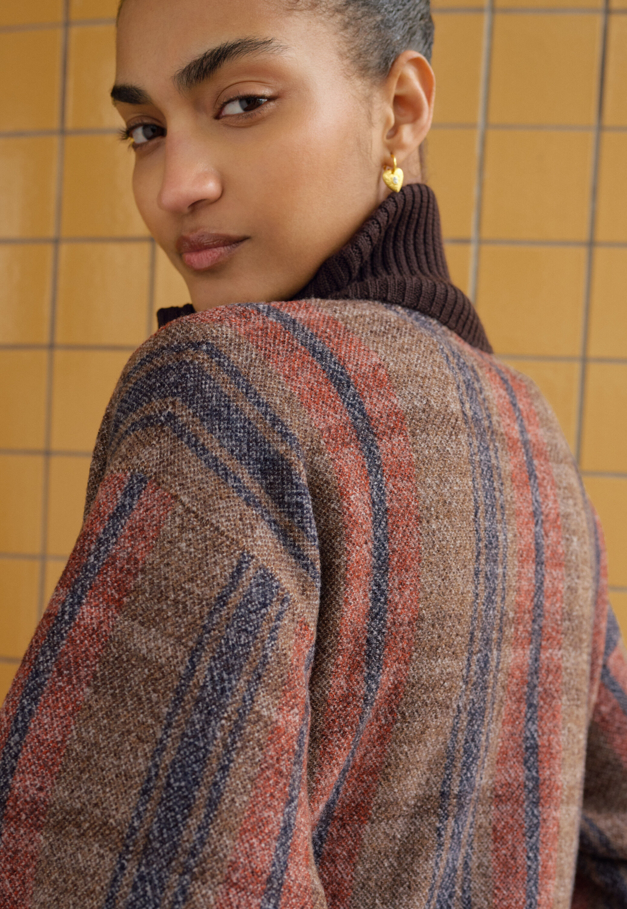 Stripe coat, Brown chilli, large