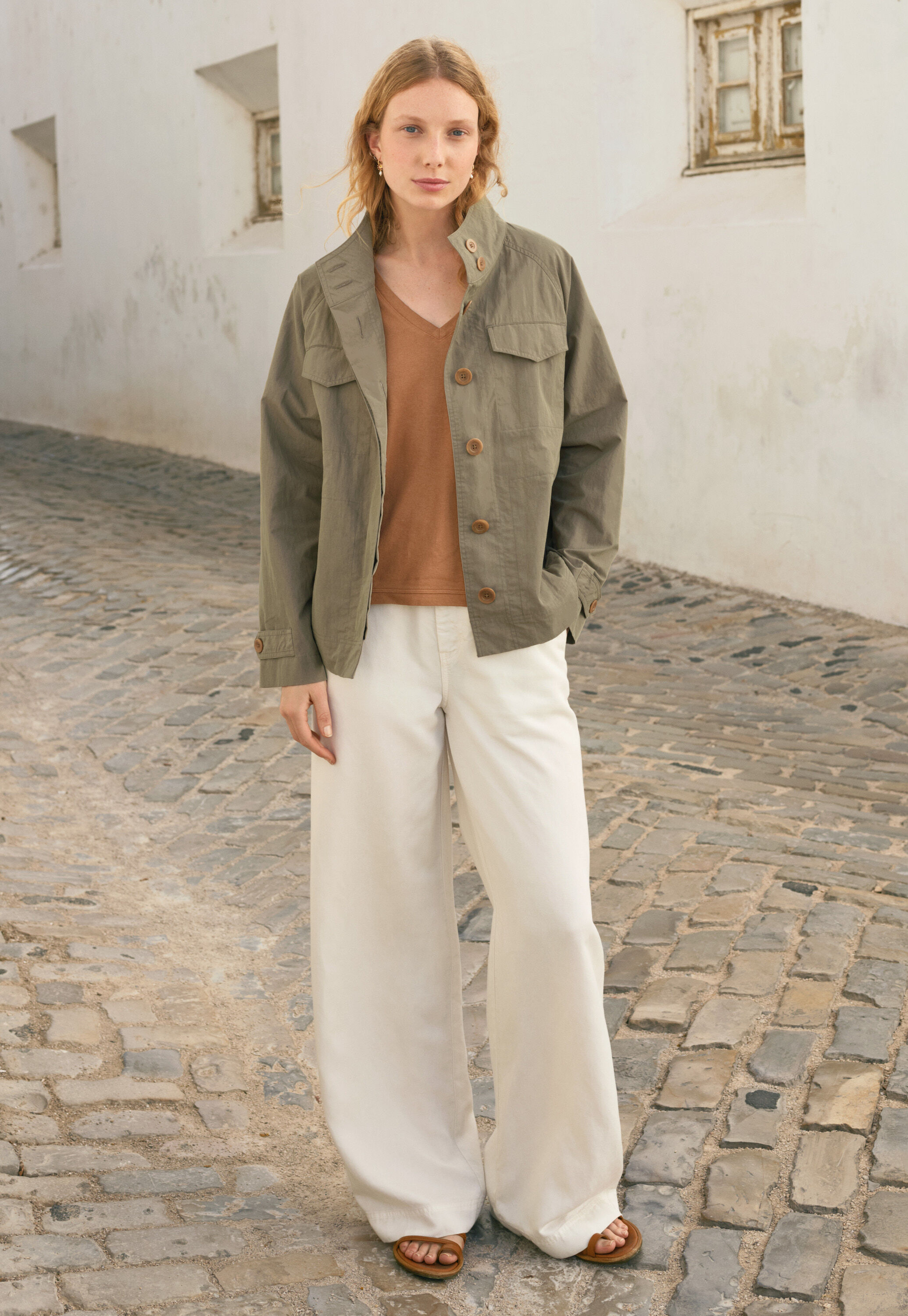 Wide cropped jacket