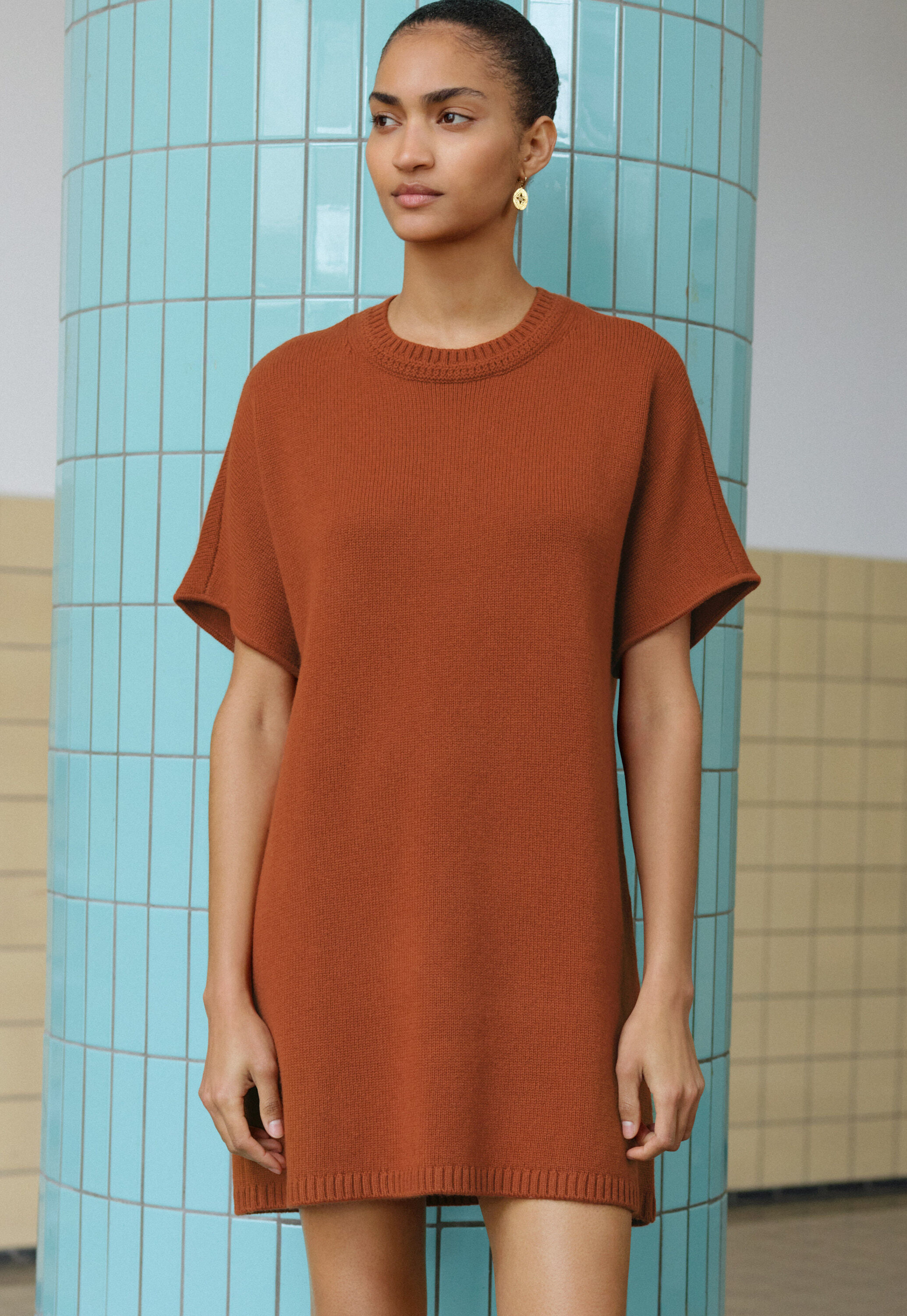 Dolman knitted dress