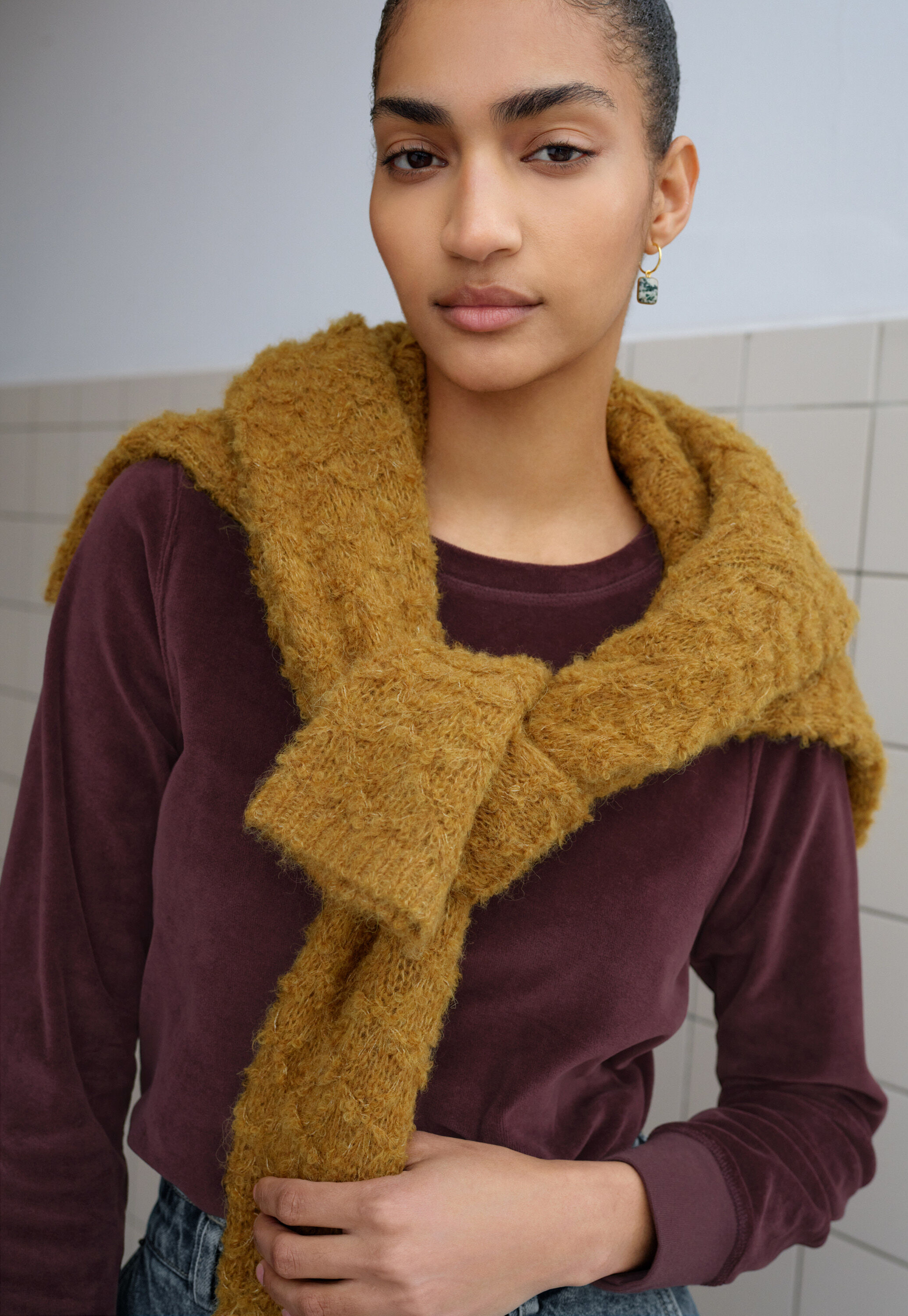 Cable-stitch hat