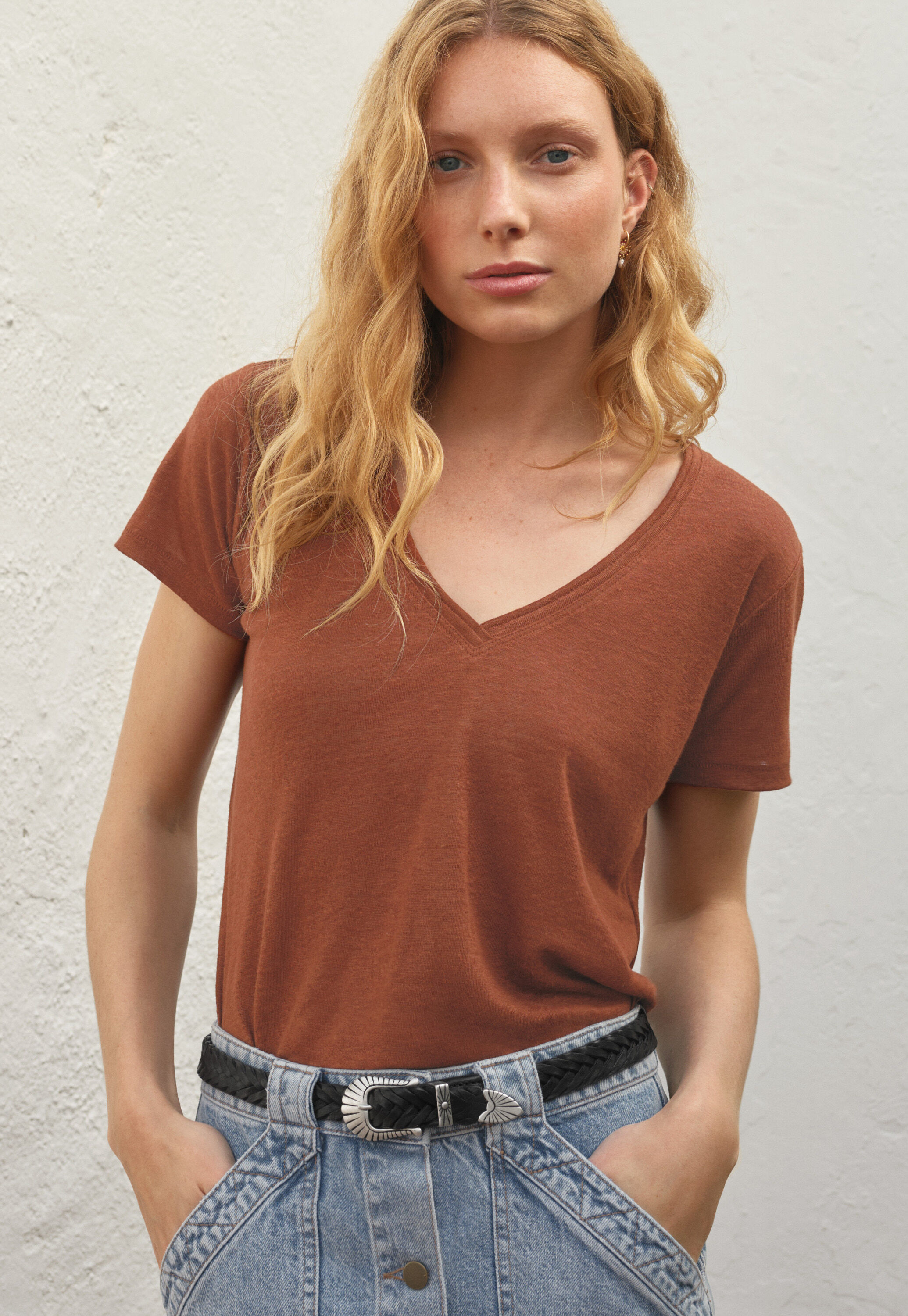 V-neck top