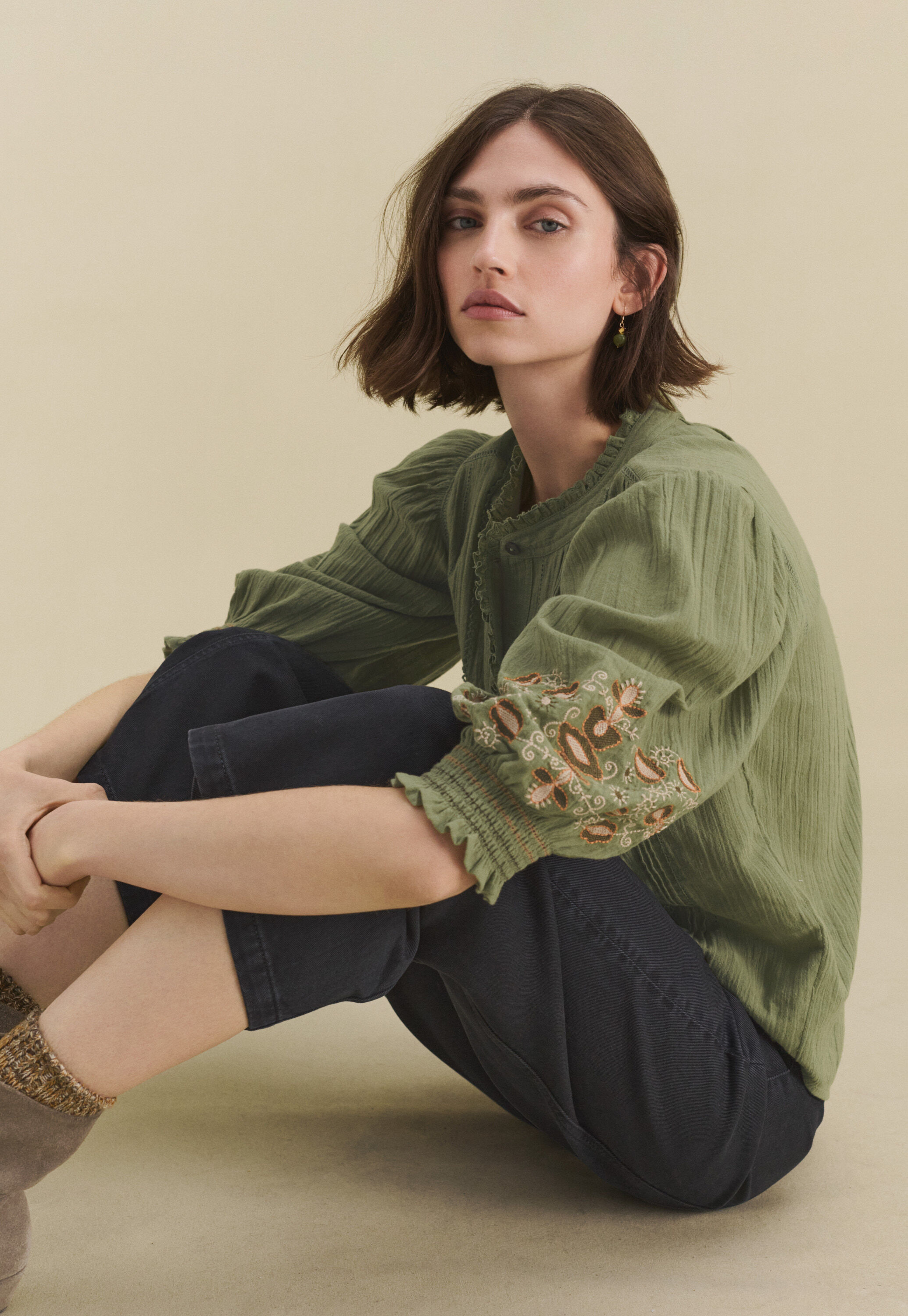 Pintuck blouse