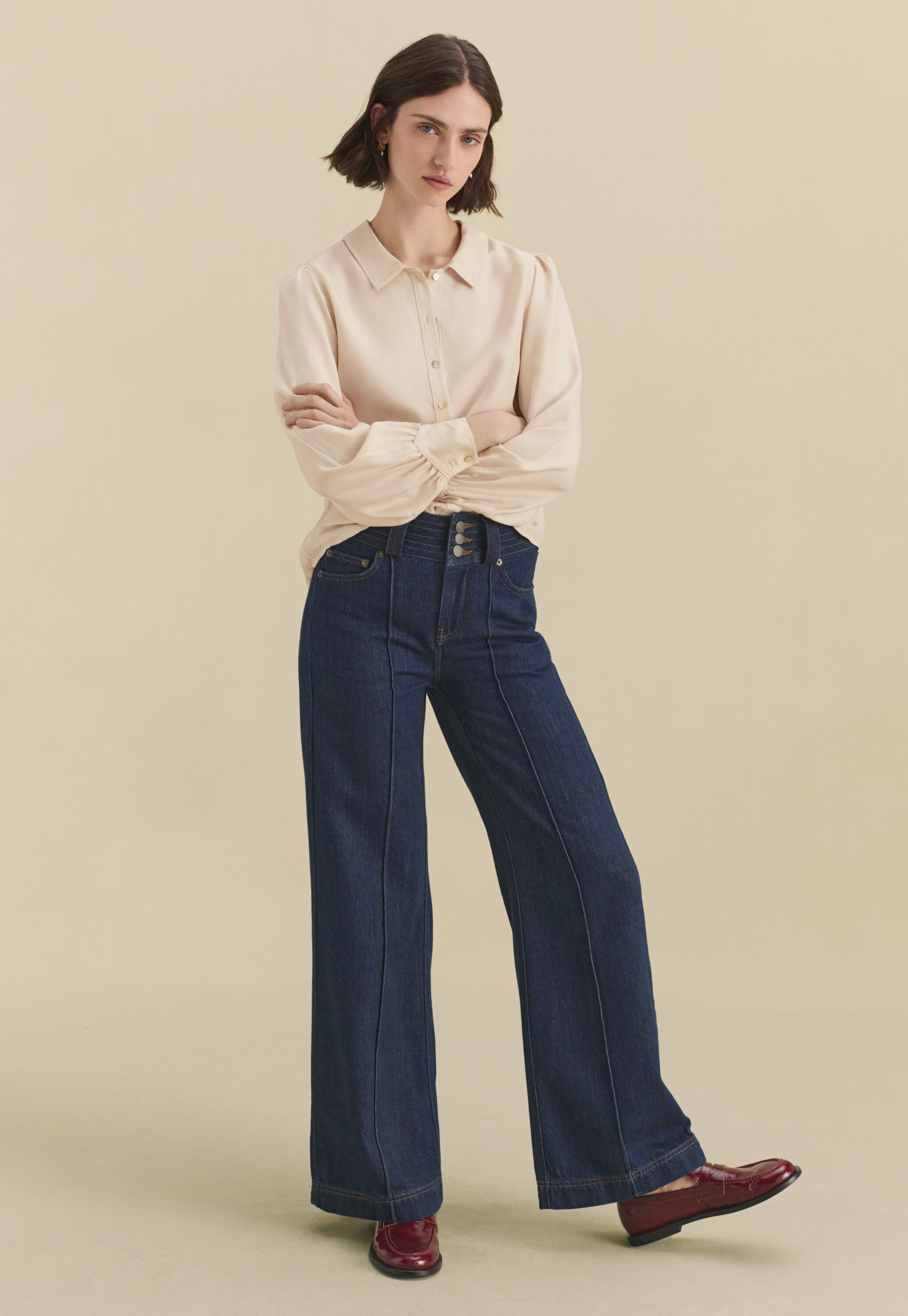 Pintuck blouse