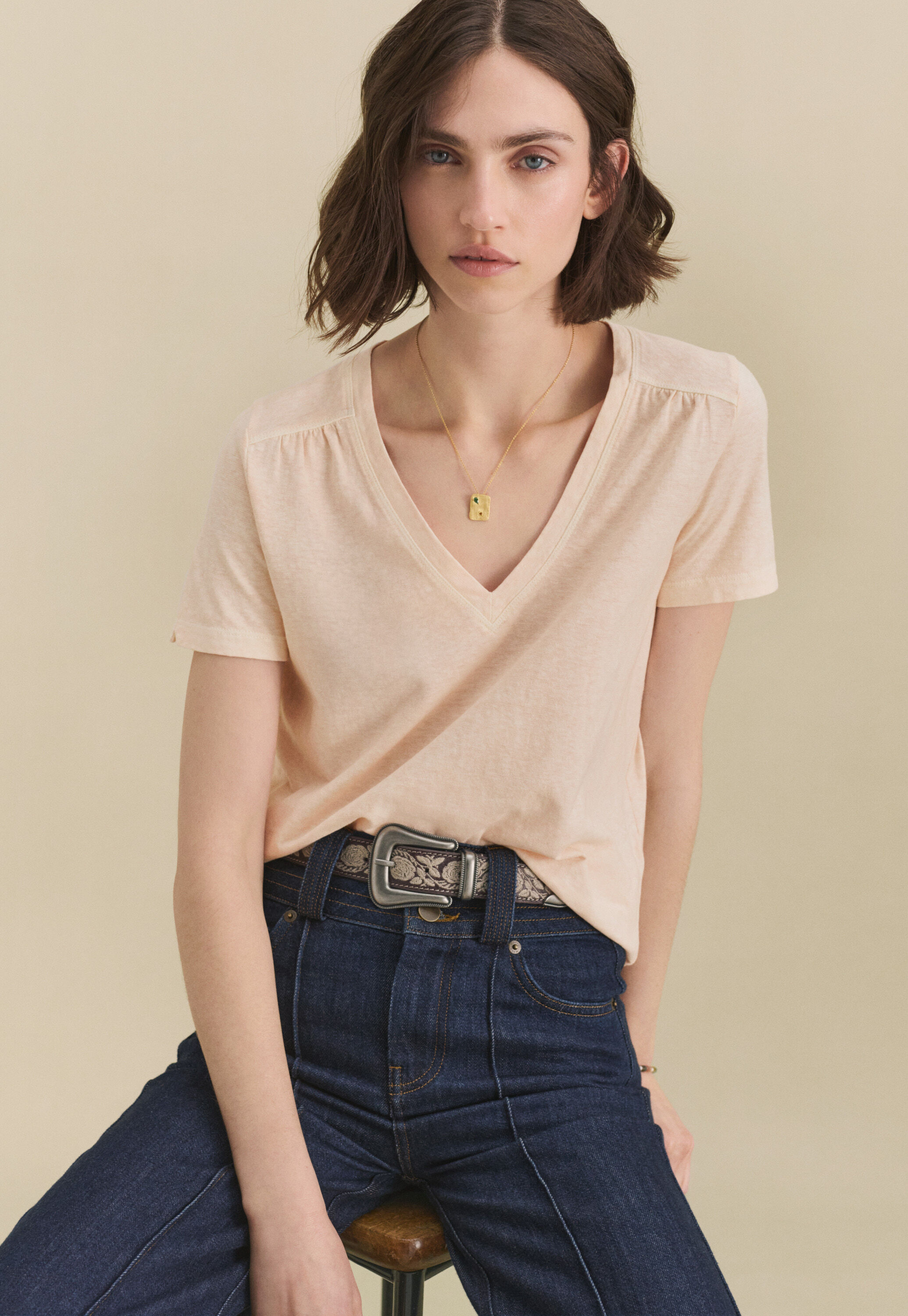 V-neck top