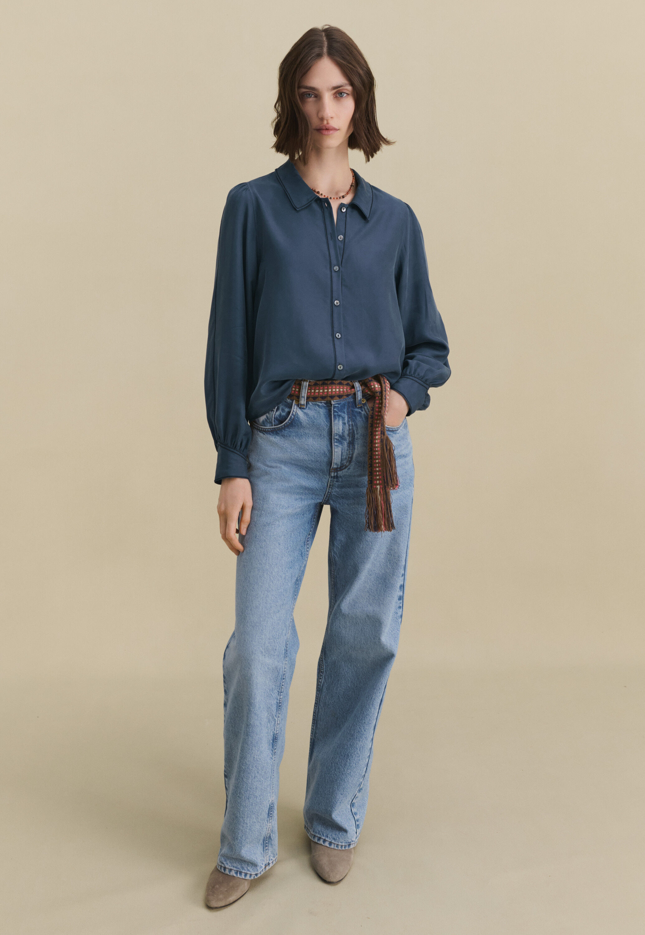 Pintuck blouse