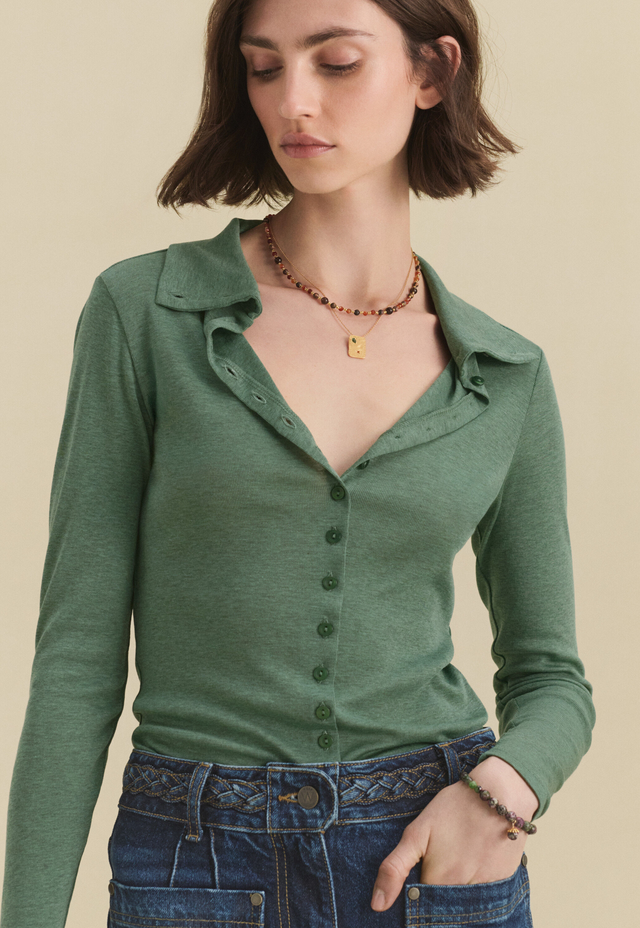 Pintuck blouse
