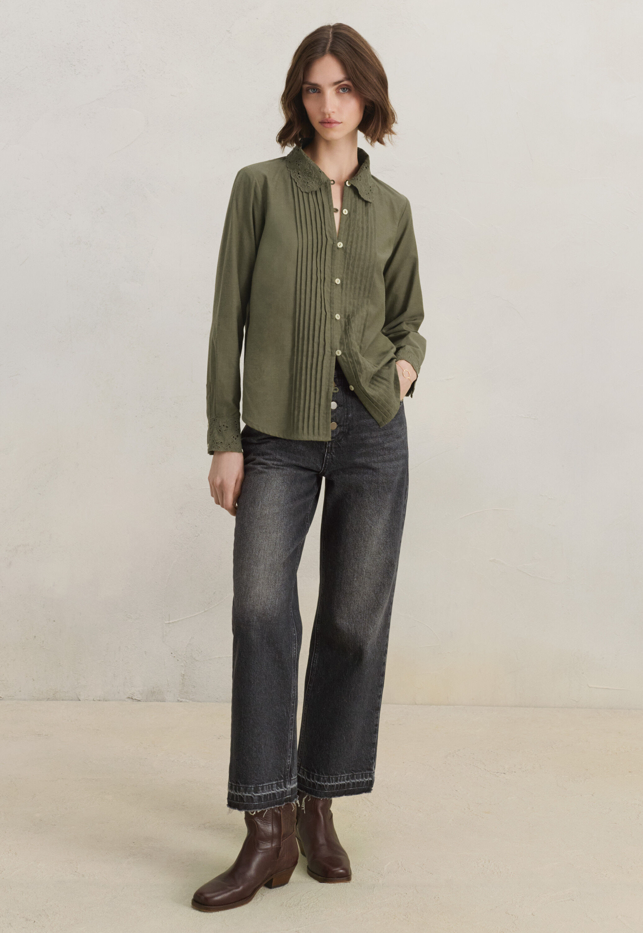 Pintuck blouse