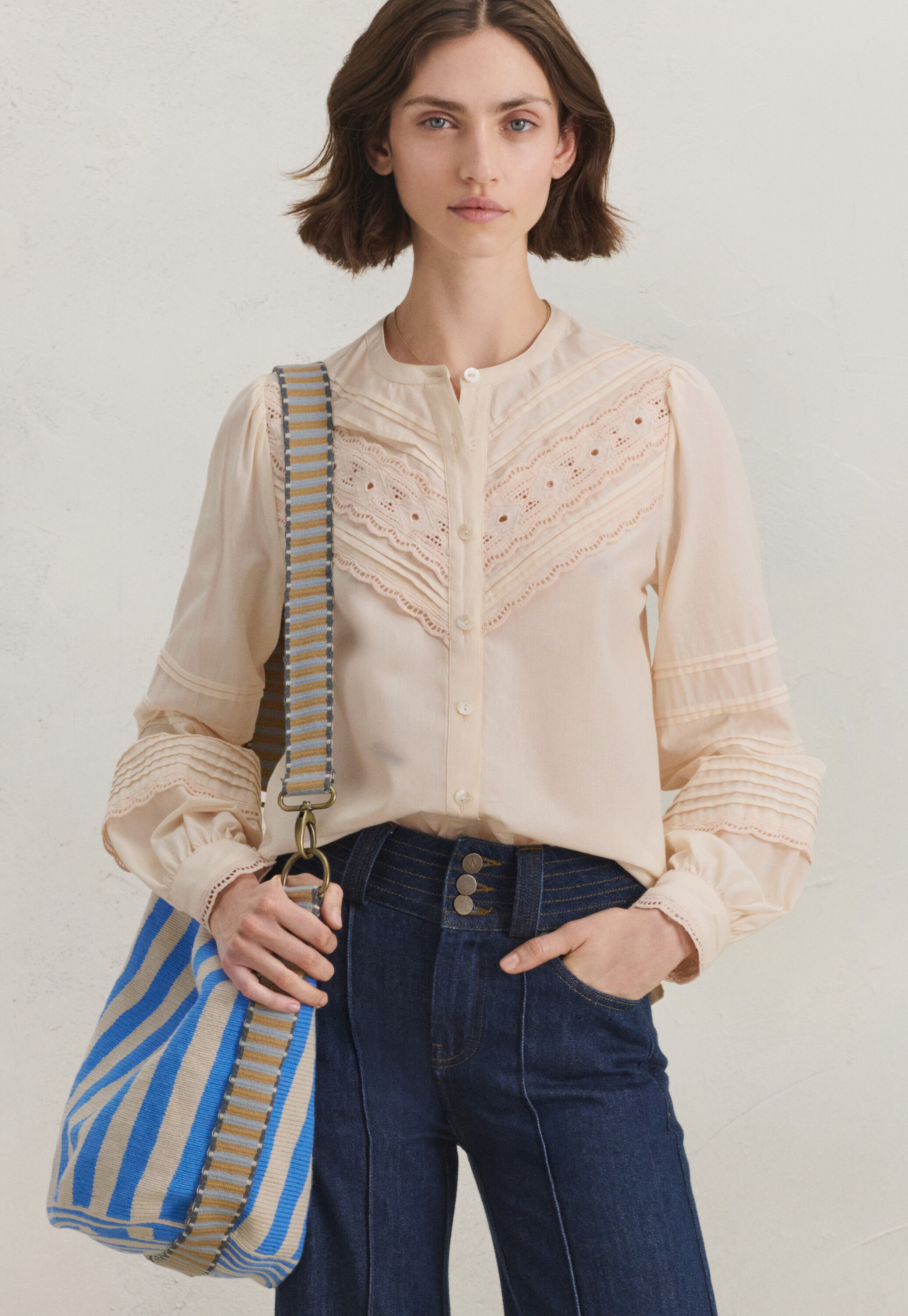 Pintuck blouse