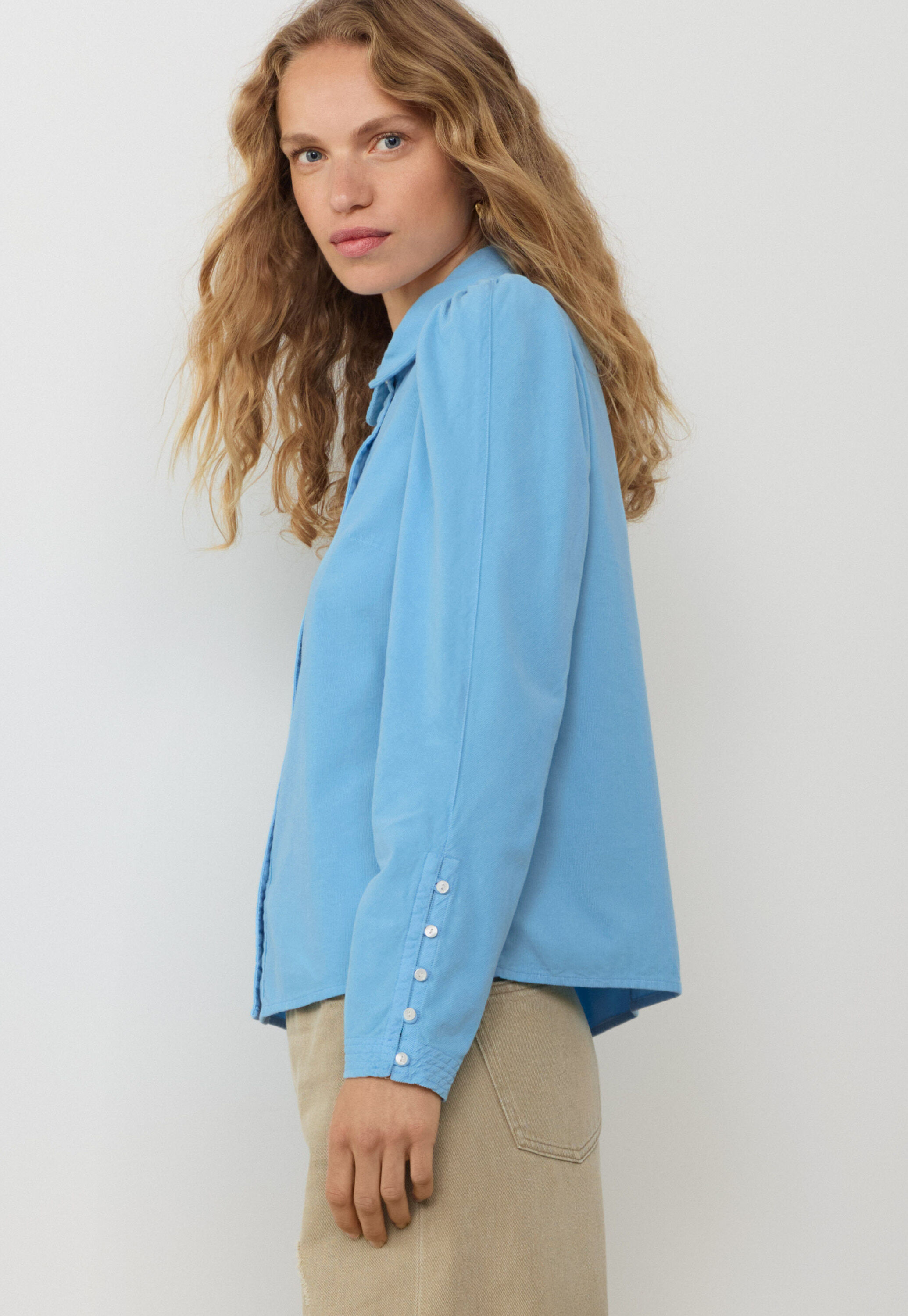 Button-through blouse