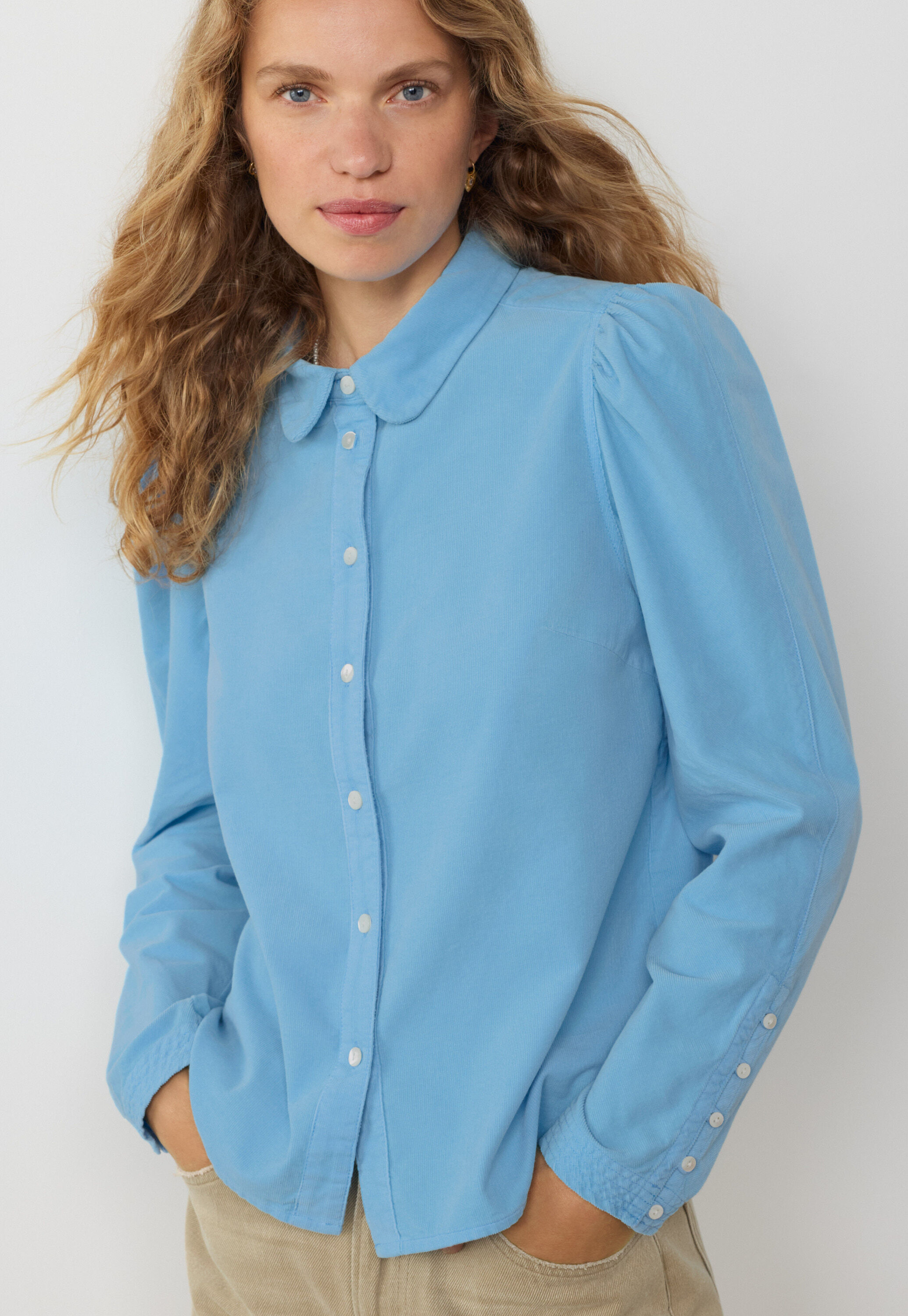 Button-through blouse