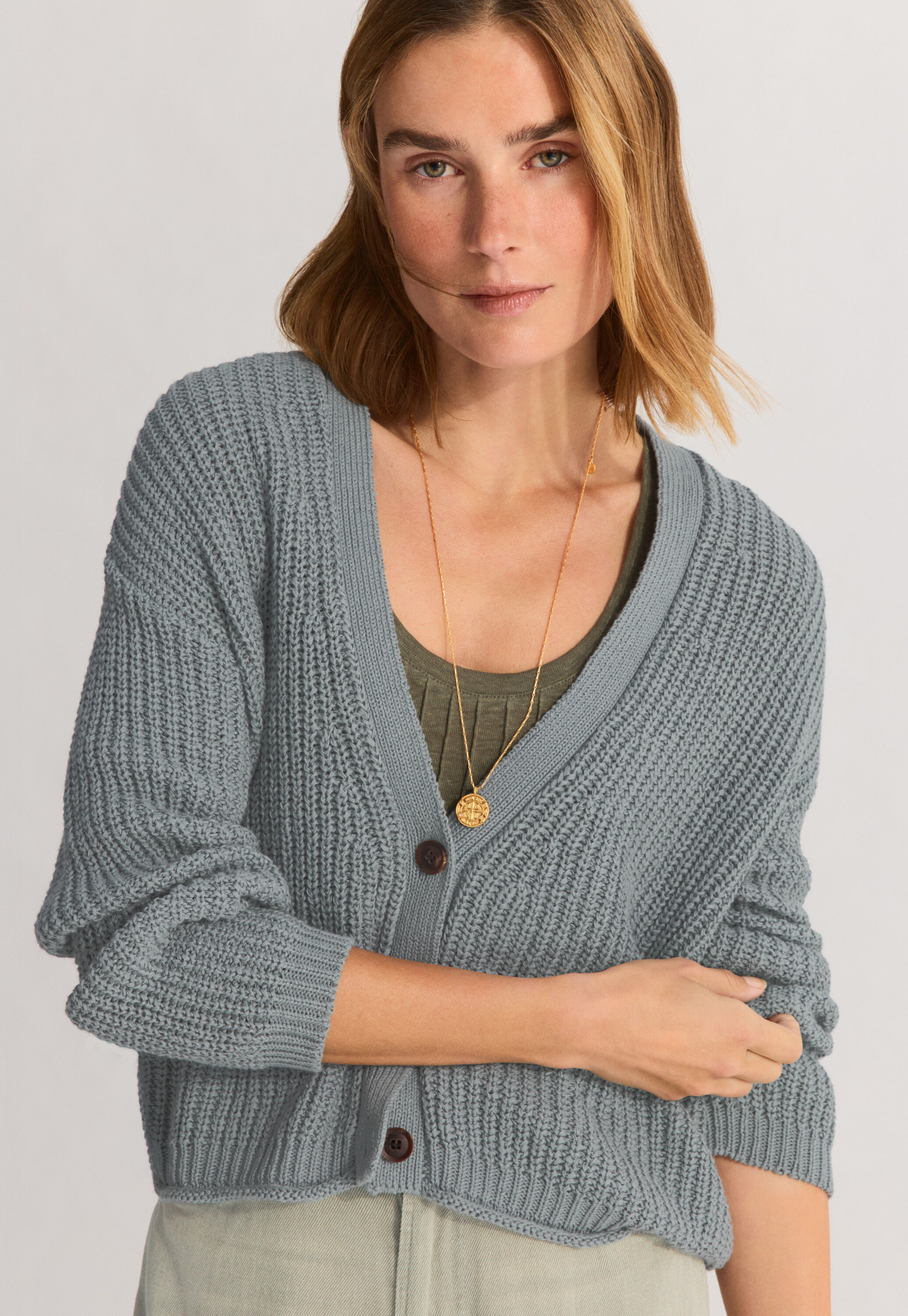 V-neck cardigan