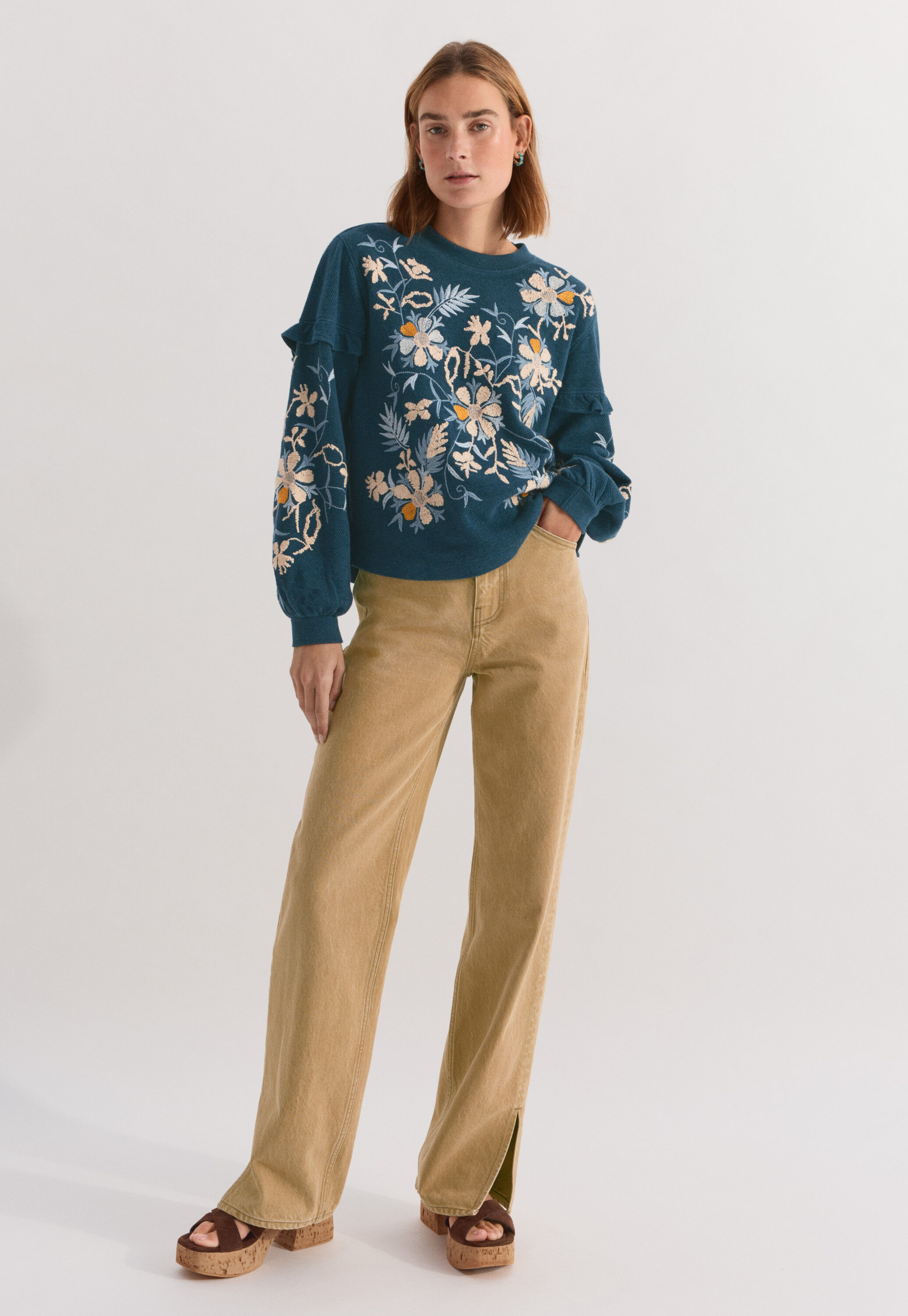 Embroidered sweatshirt