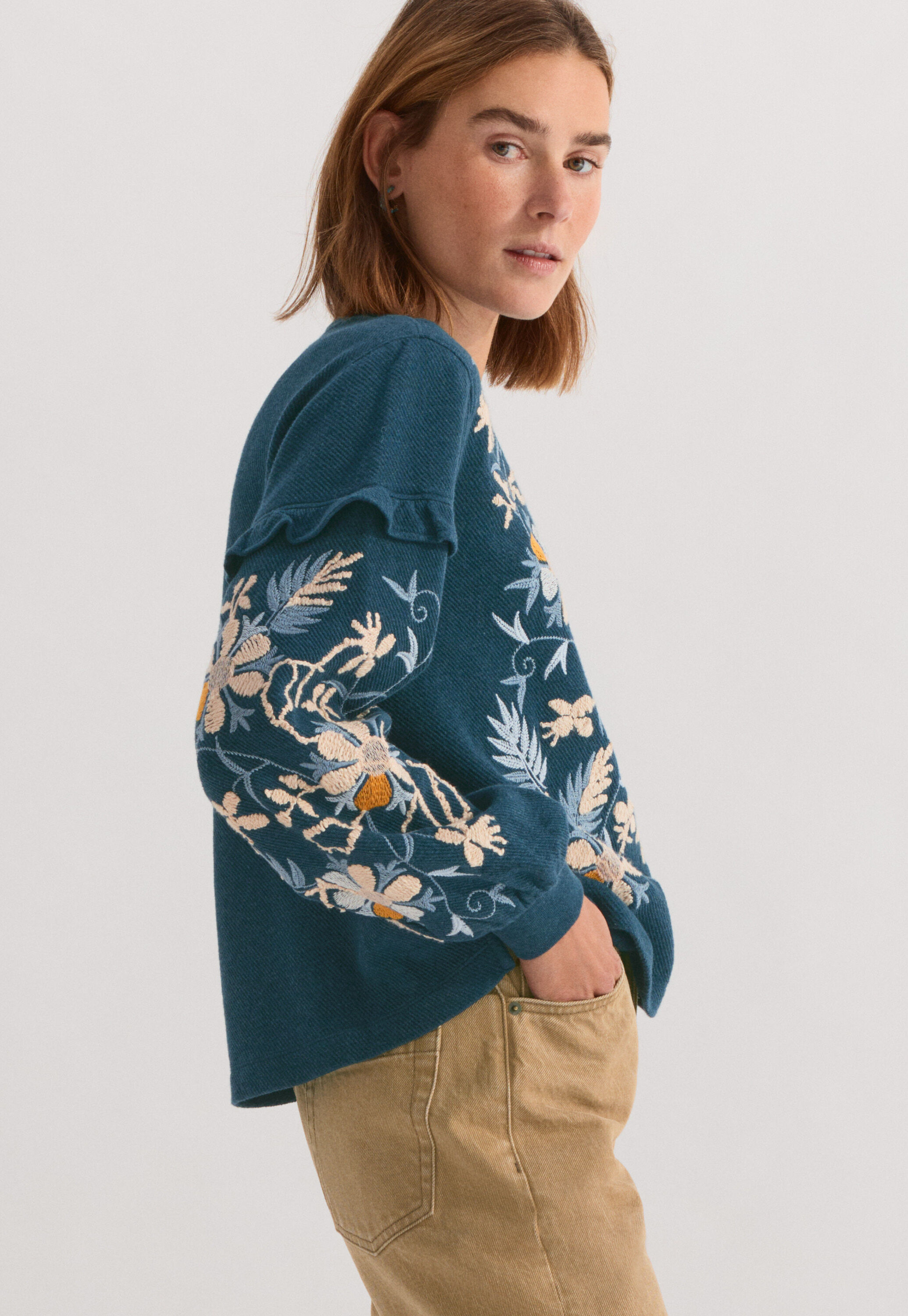 Embroidered sweatshirt