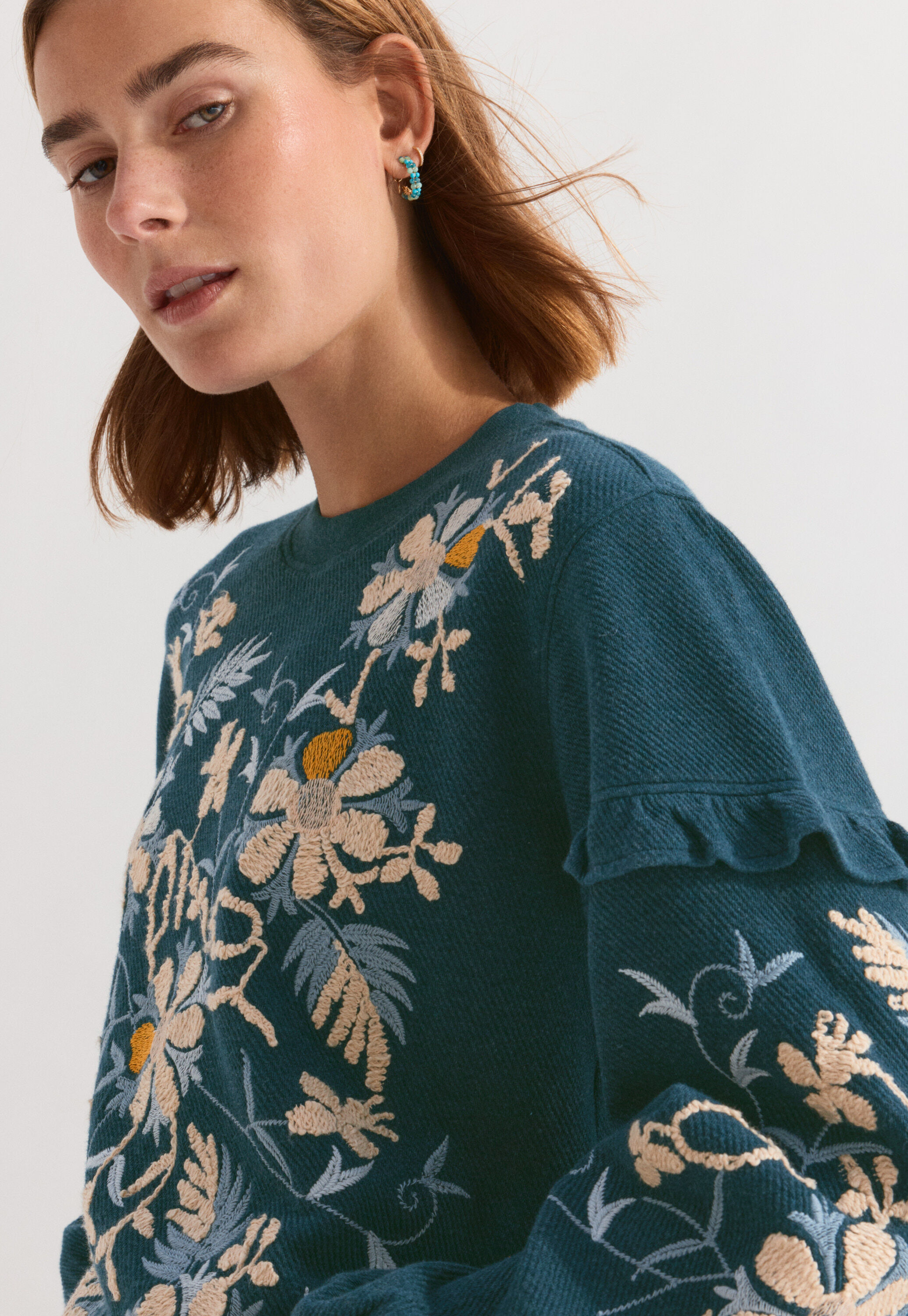 Embroidered sweatshirt