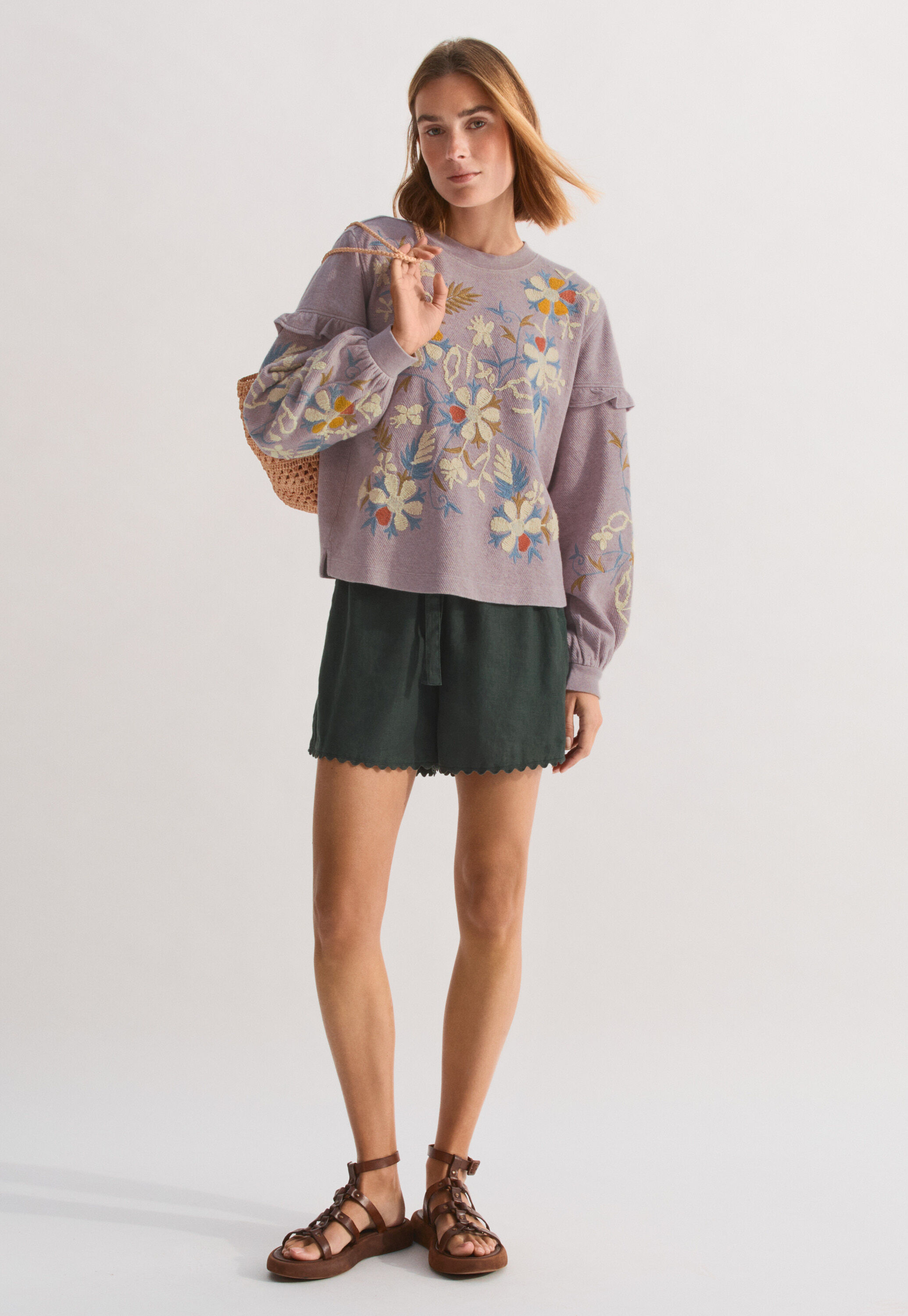 Embroidered sweatshirt