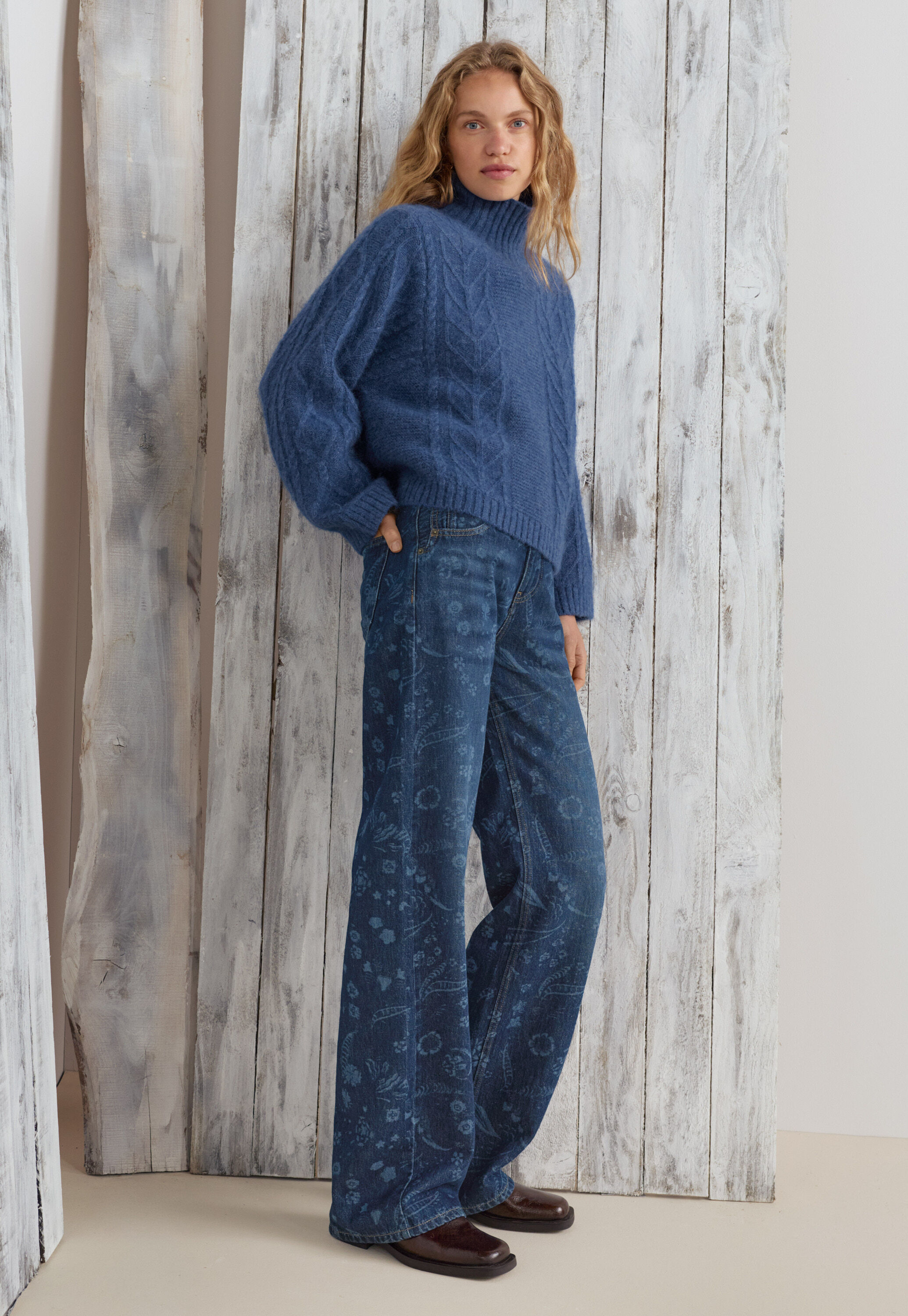 Cable-knit sweater