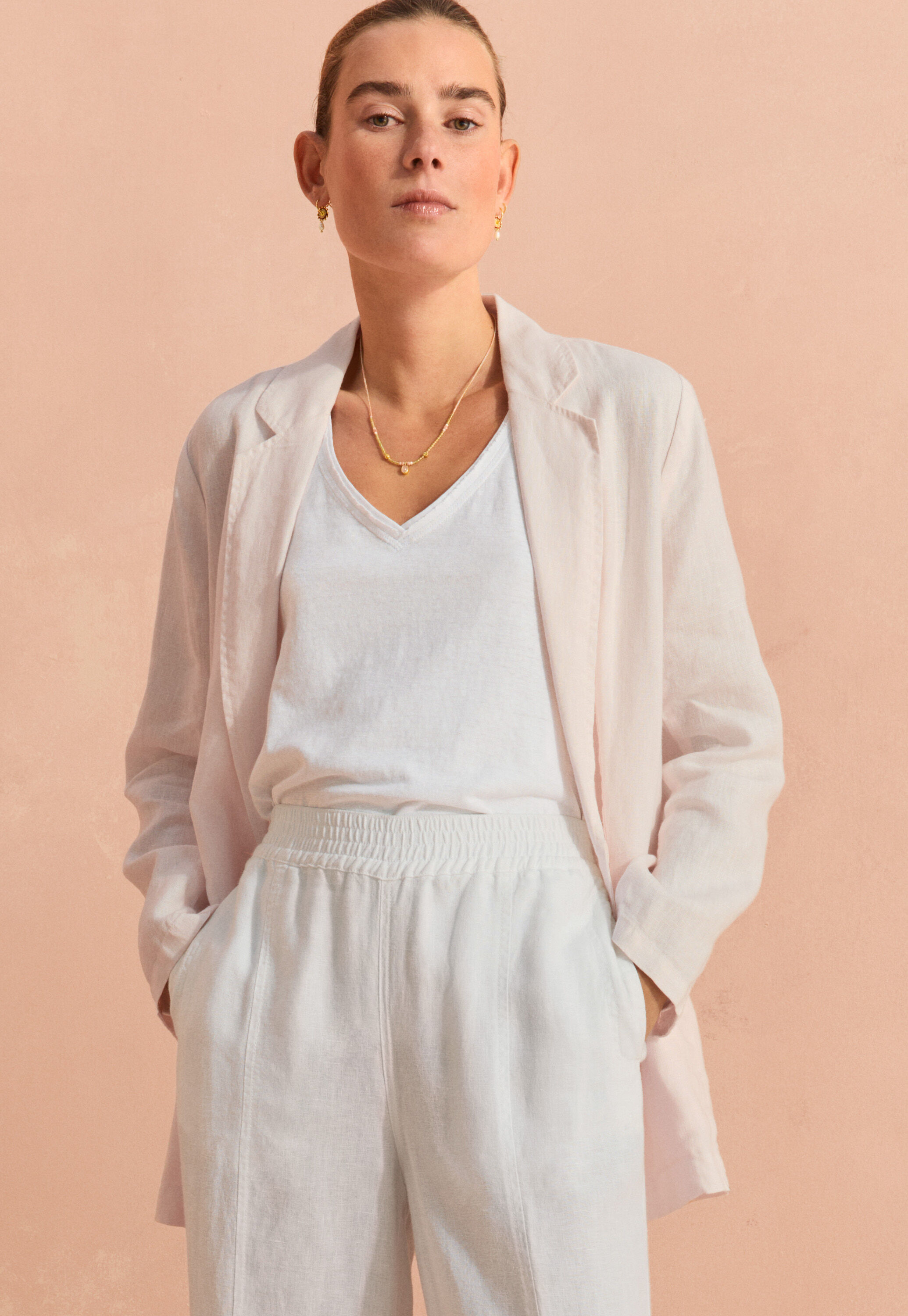 V-neck jersey vest