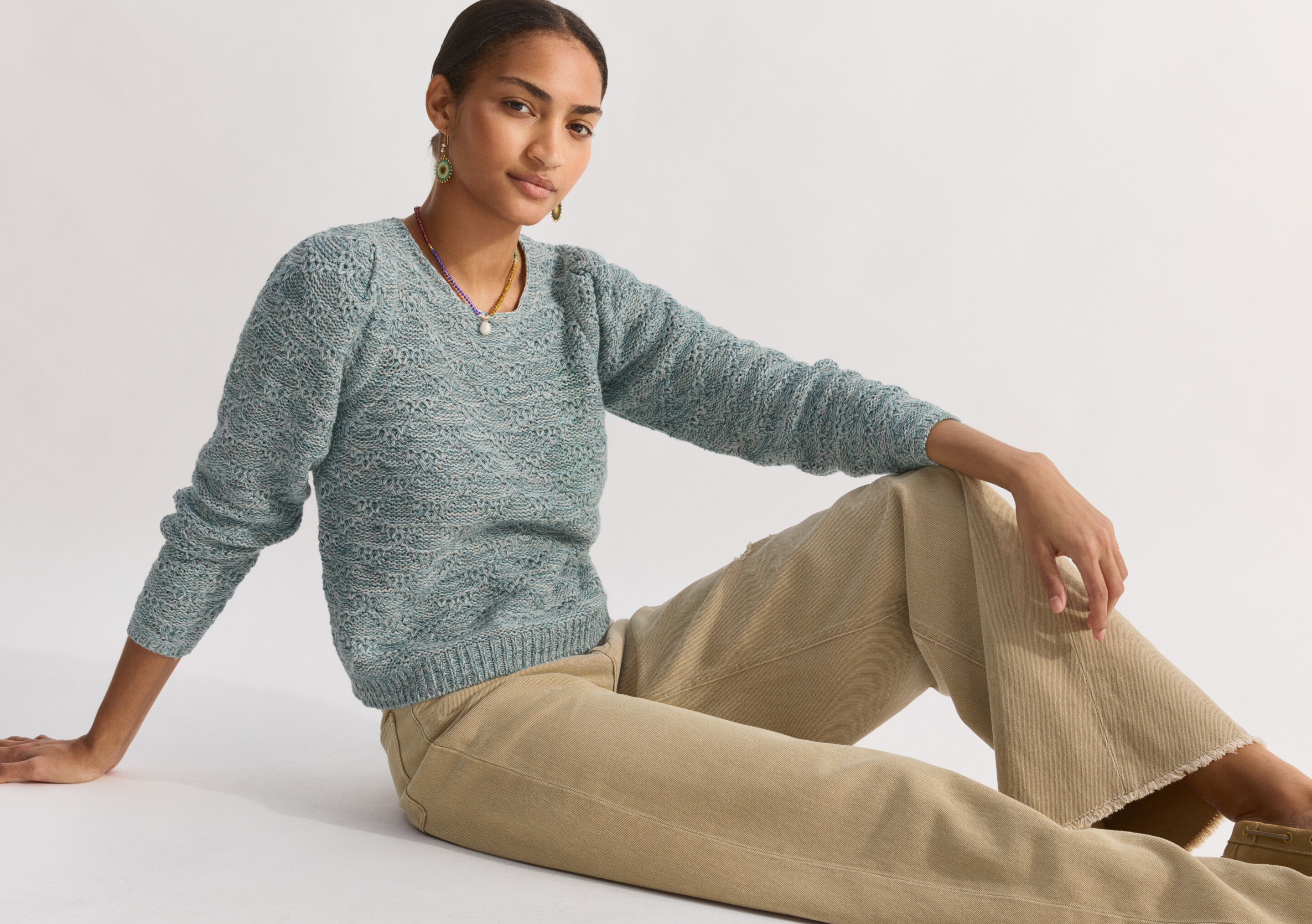 Cable-stitch sweater