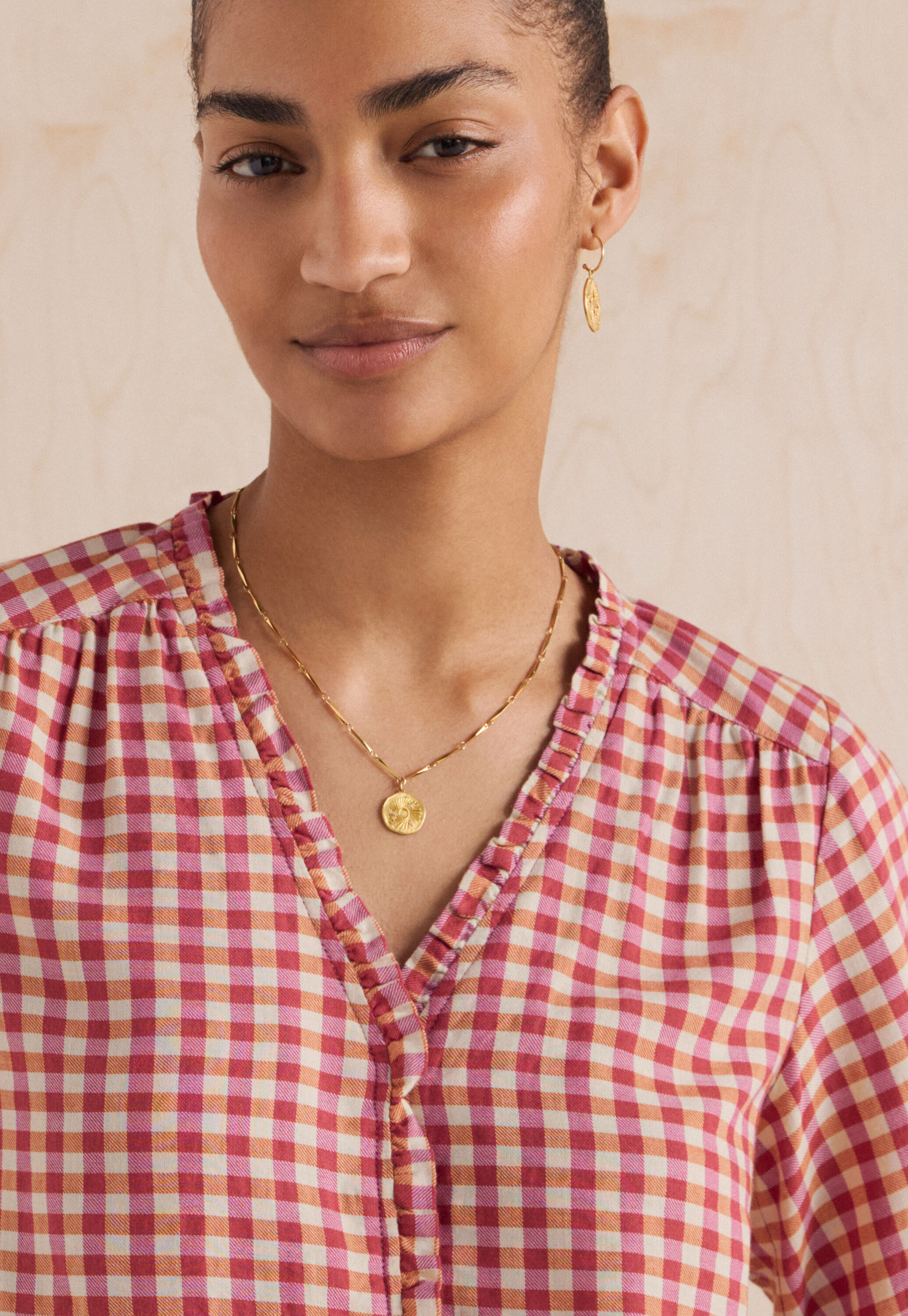 Pendant necklace, Gold, large