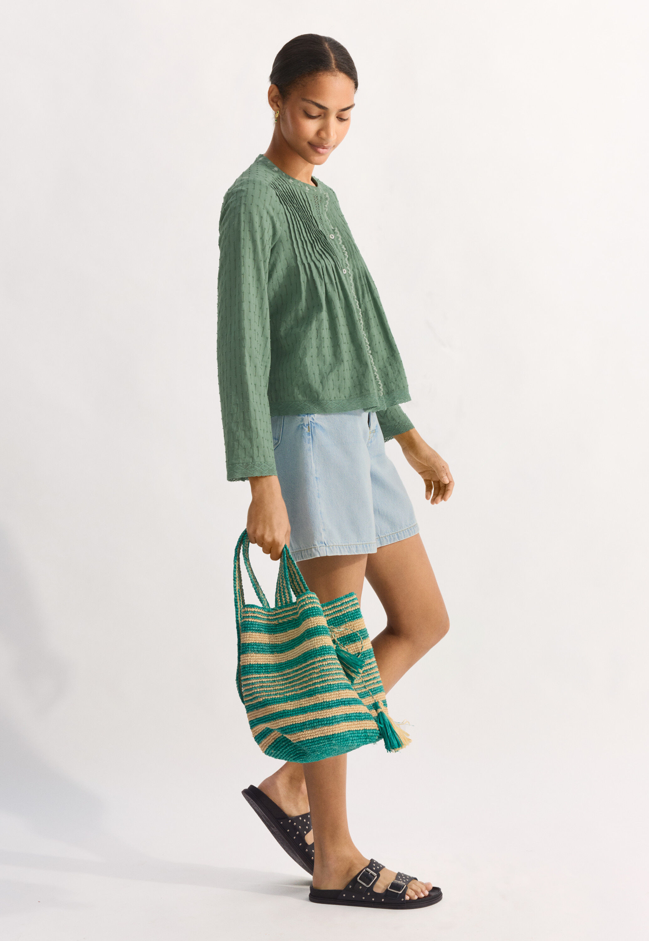 Striped bag