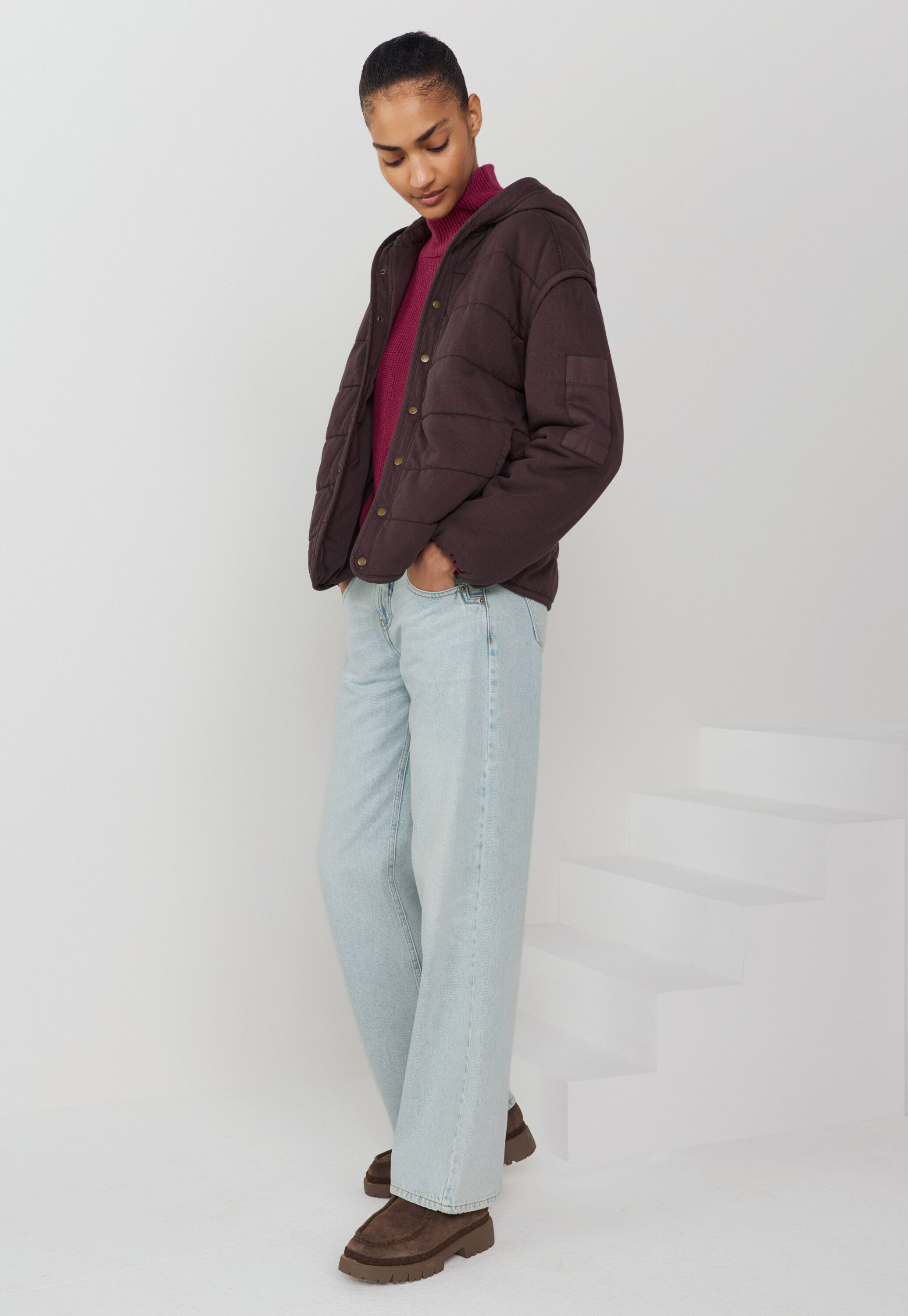 Quilted jacket, Espresso, large
