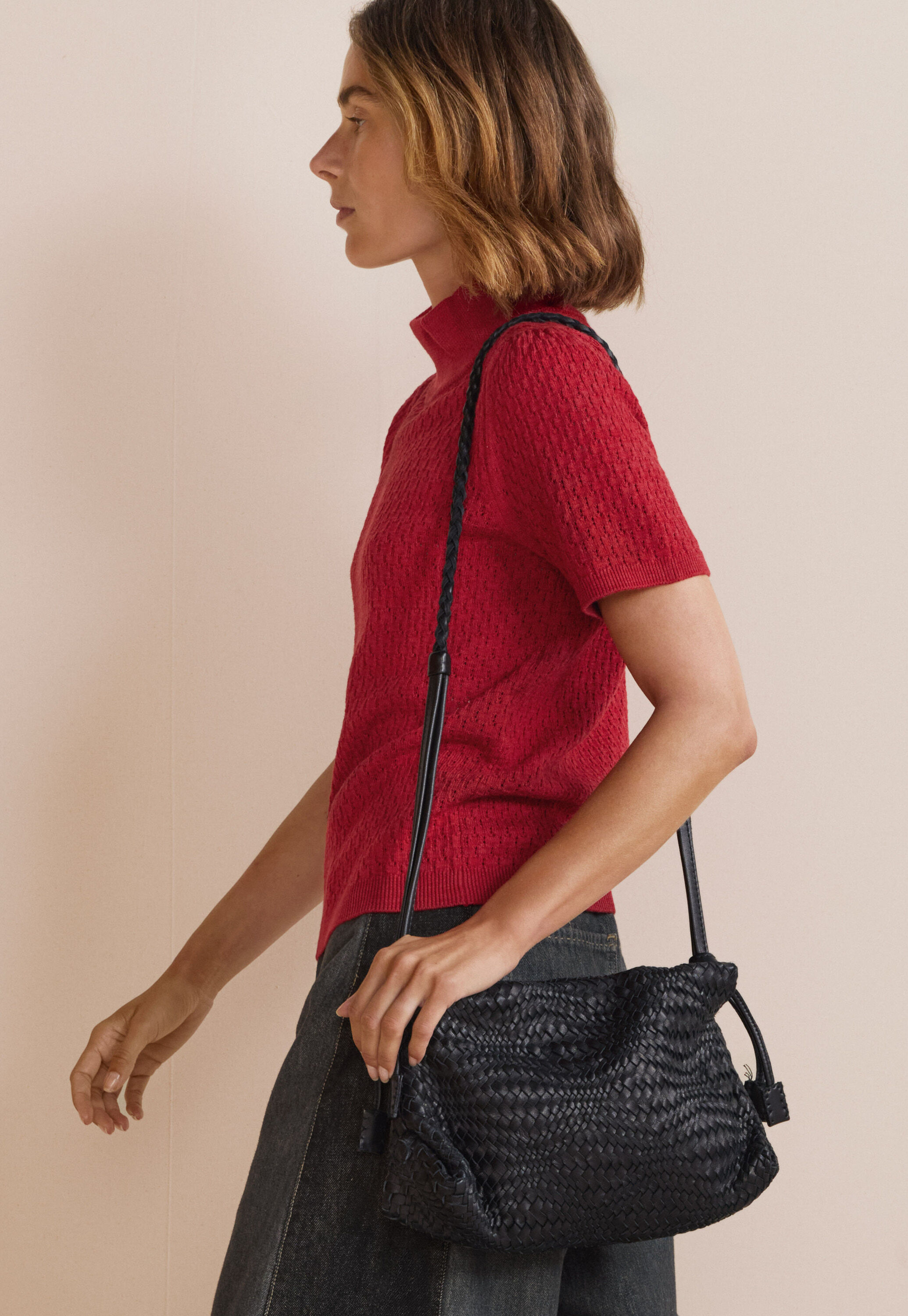 Cross-body bag, Black, large