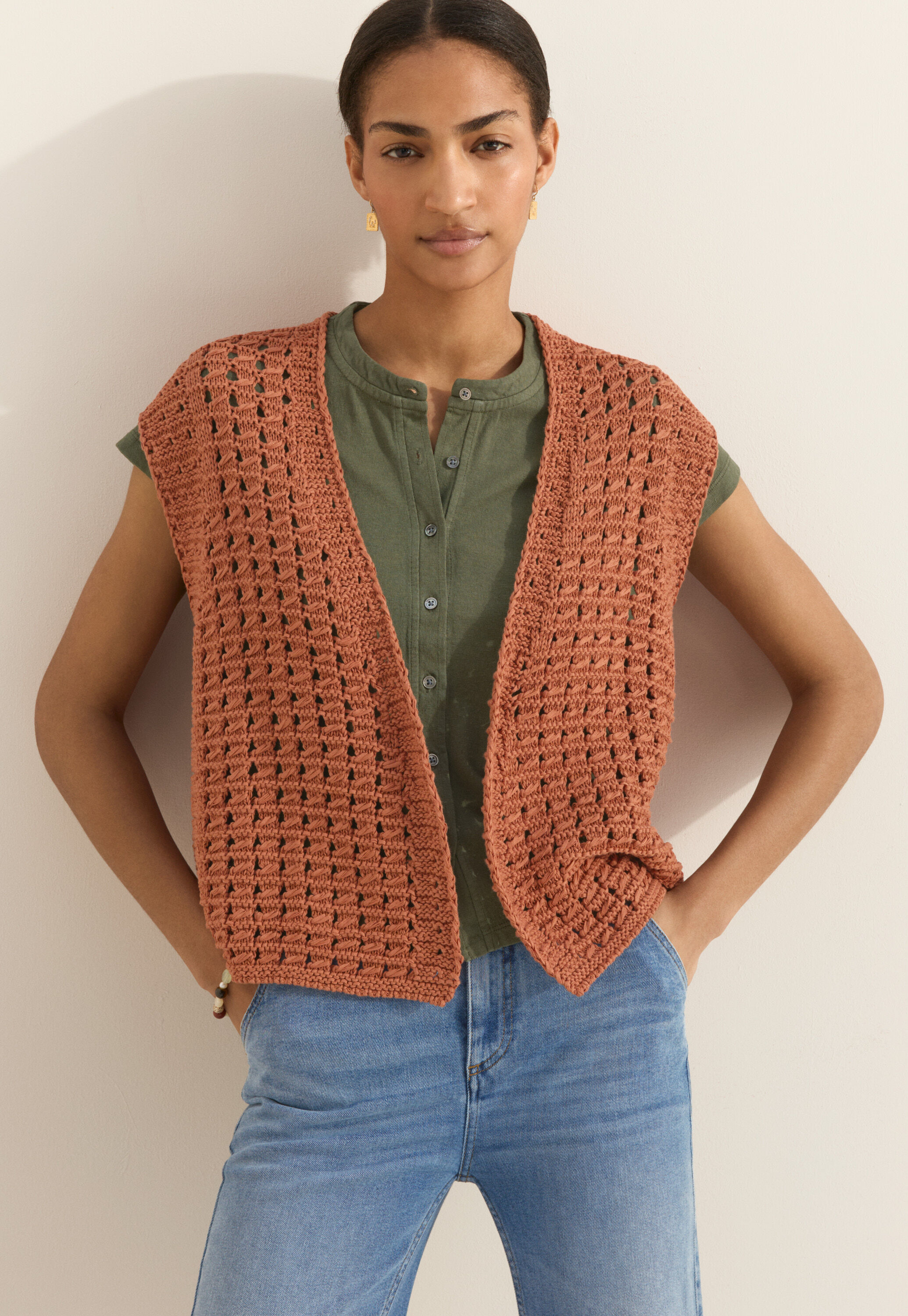 Button-through top