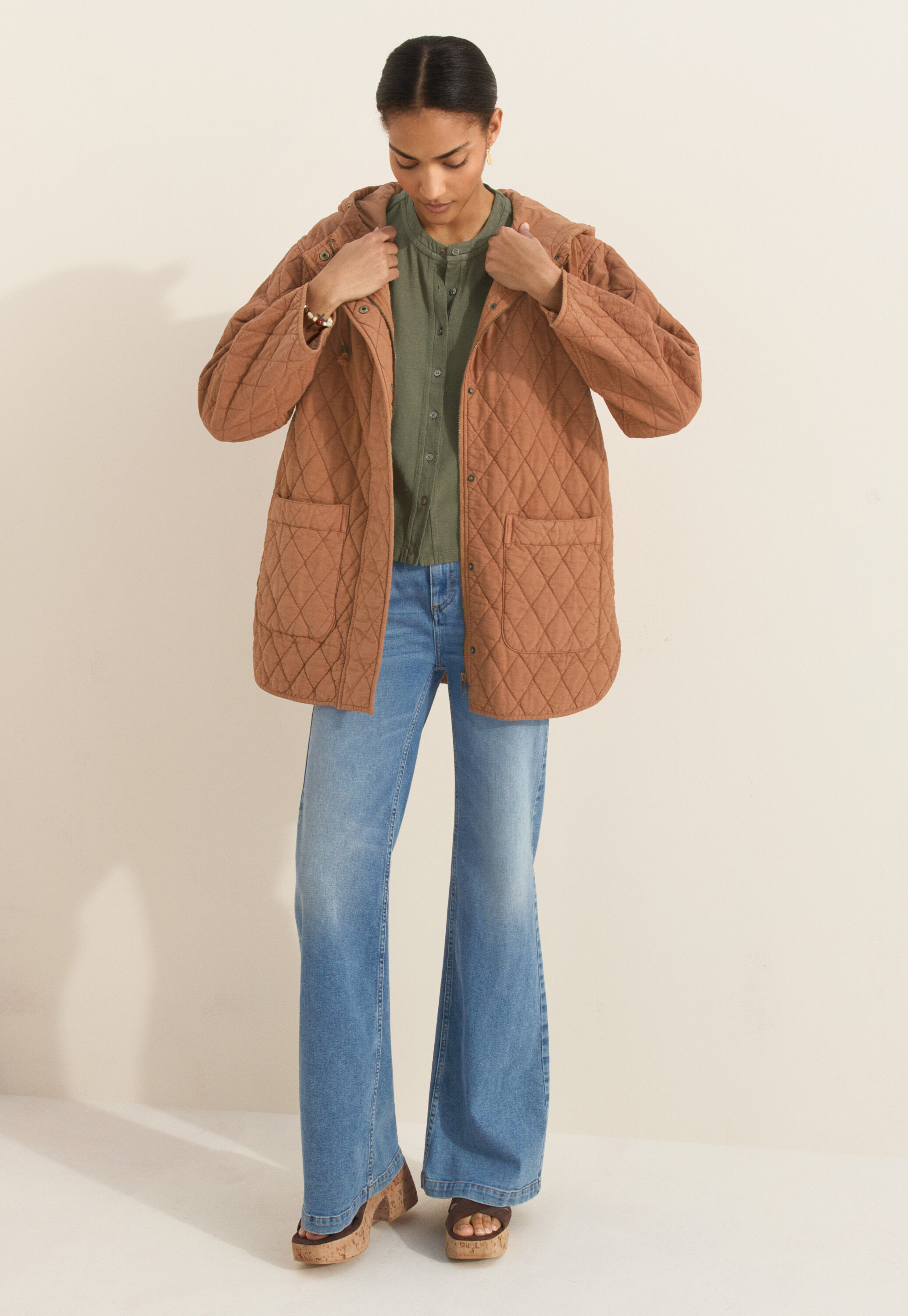 Button-through top