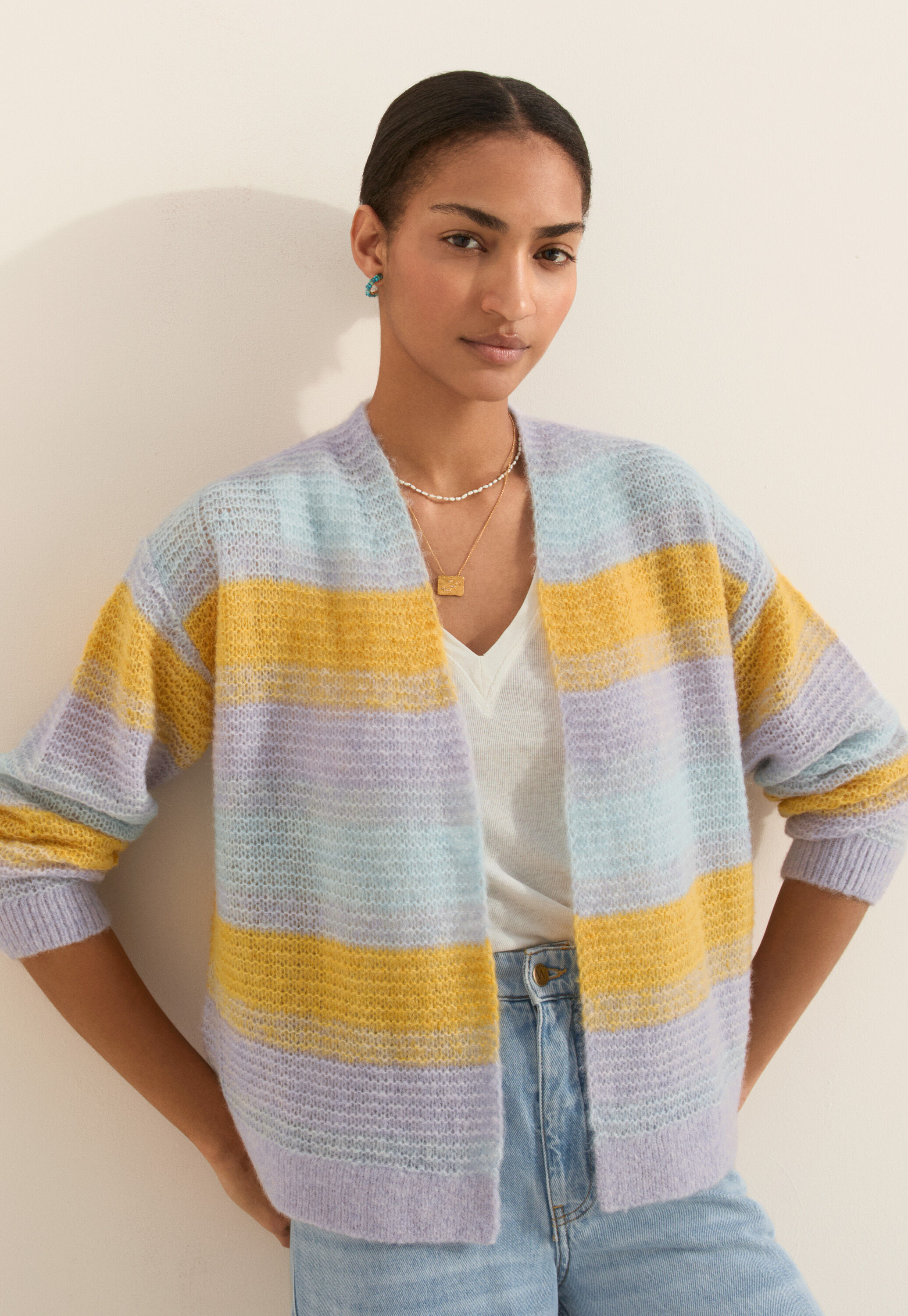 Striped cardigan