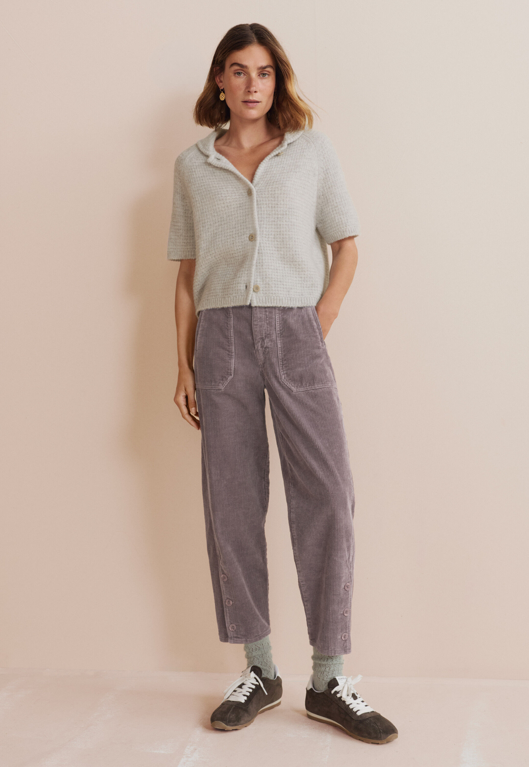 Lace-stitch sweater