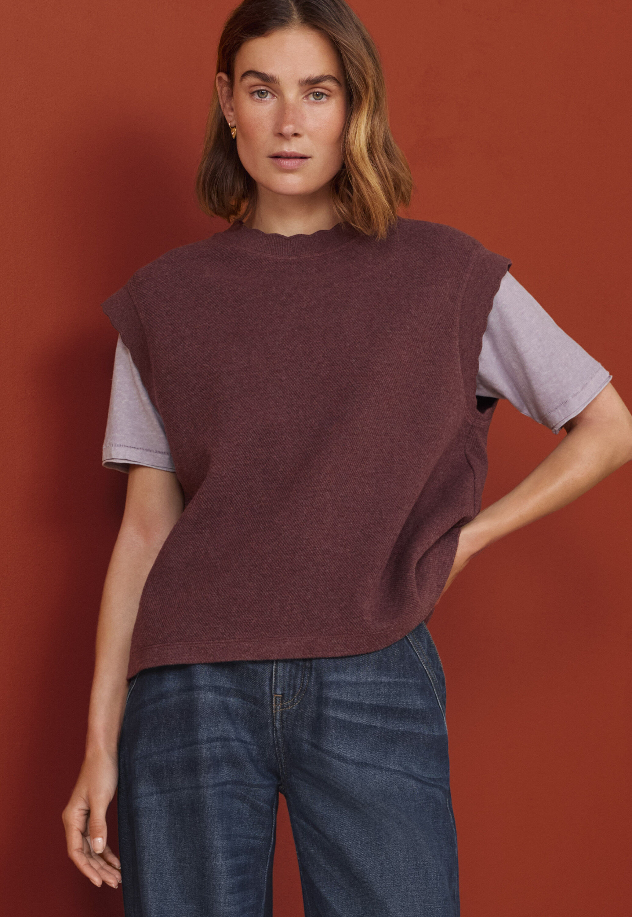 Boxy T-shirt, Lilac mist, large